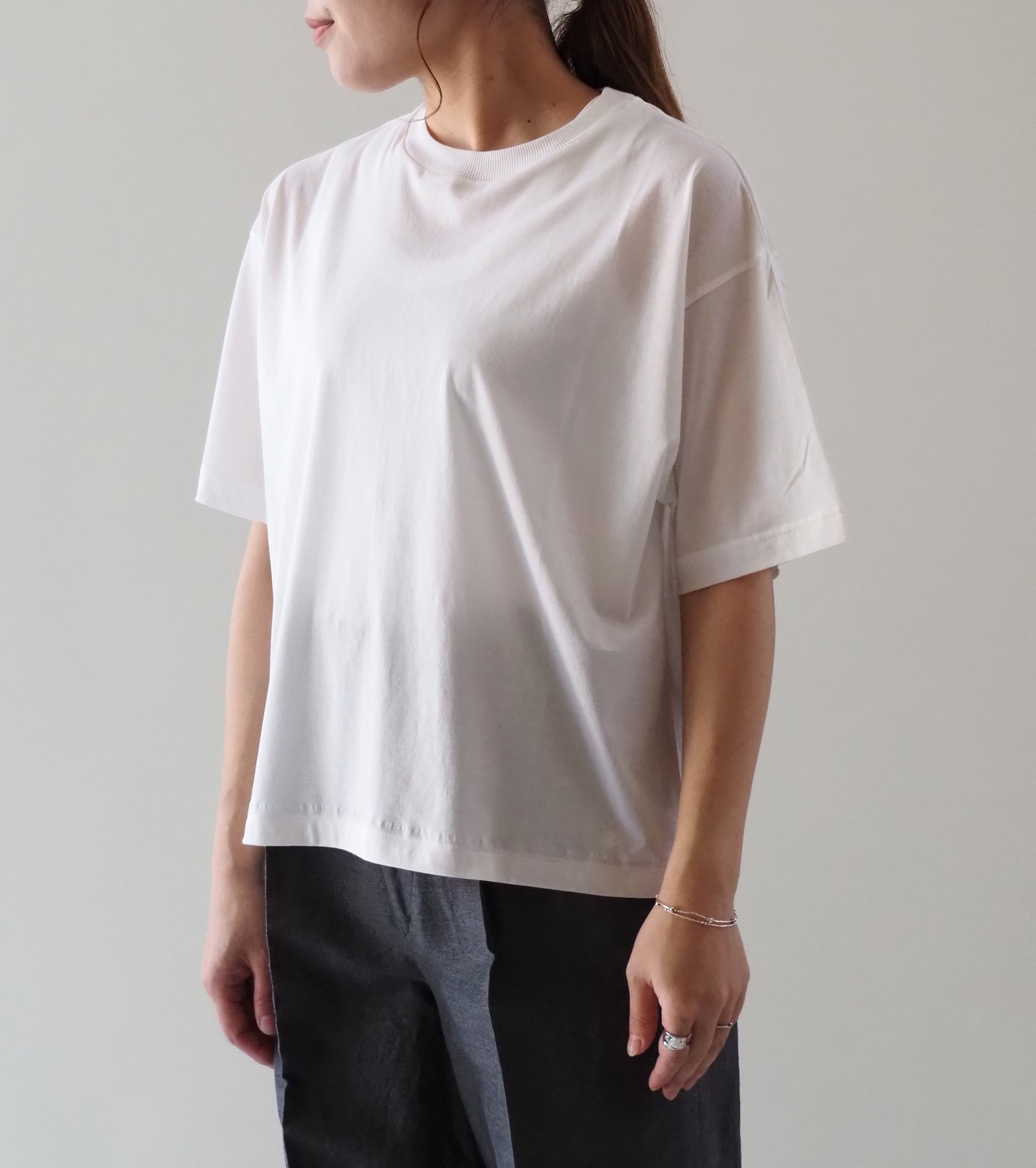 ALWEL ハーフ スリーブ ボックス Tシャツ , White