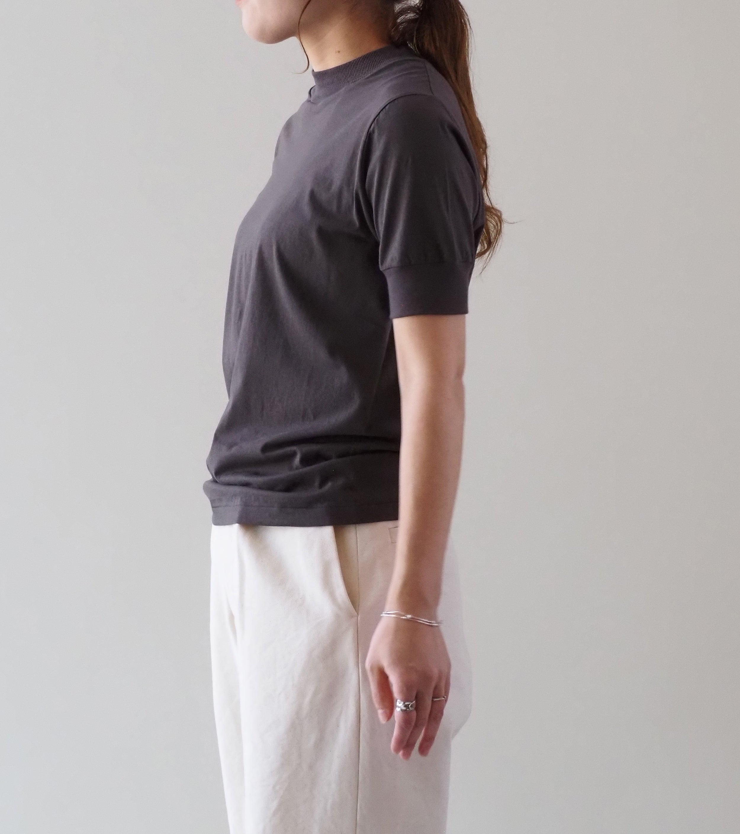 ALWEL モックネック Tシャツ , Dark Brown