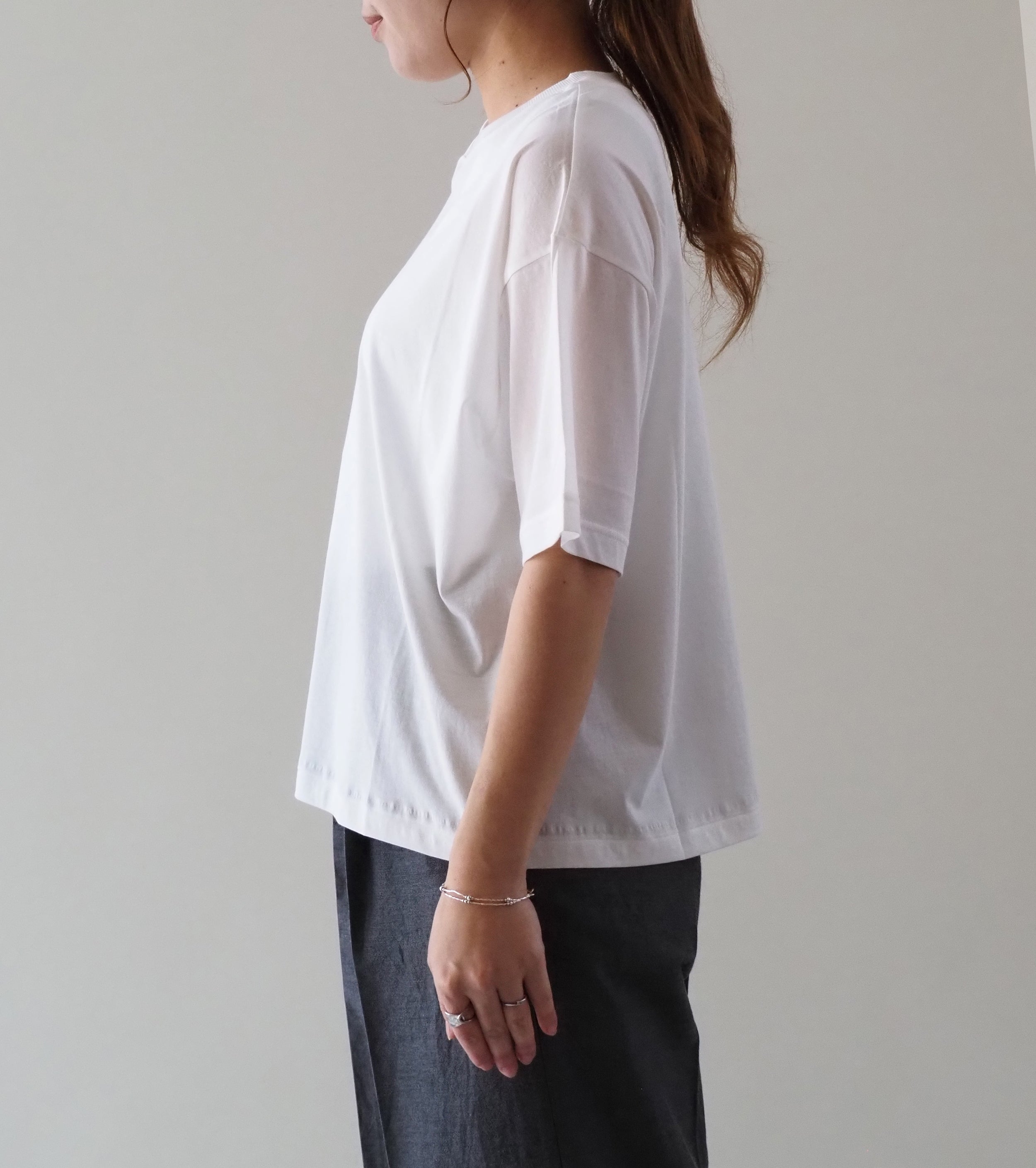 ALWEL ハーフ スリーブ ボックス Tシャツ , White