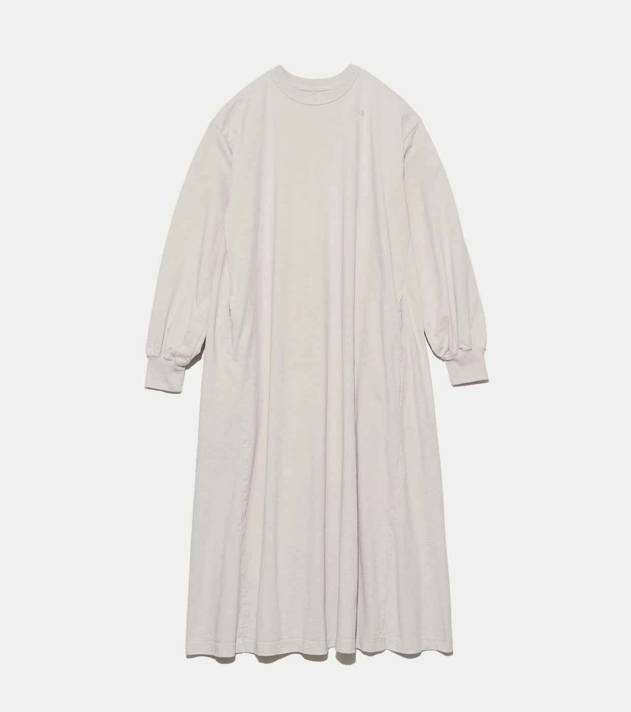 5.5 oz Long Sleeve Dress, Gray Beige