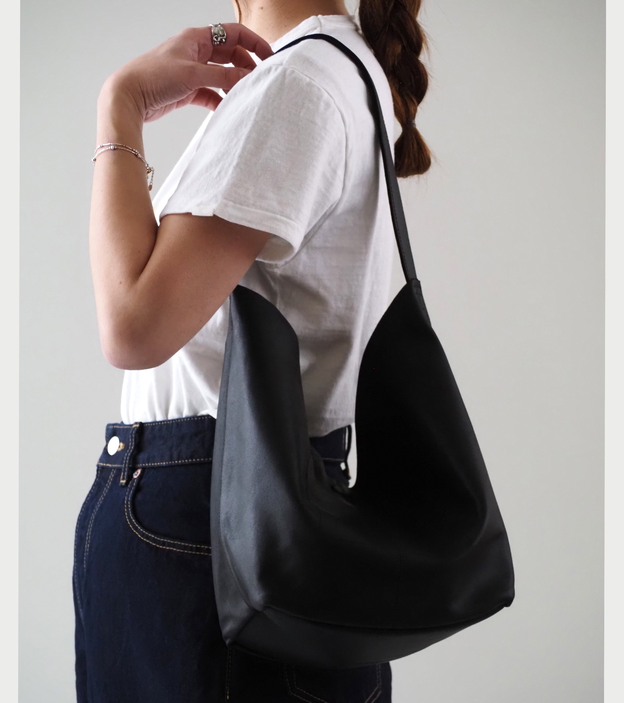 Morphee バケット バッグ ミディアム , Black