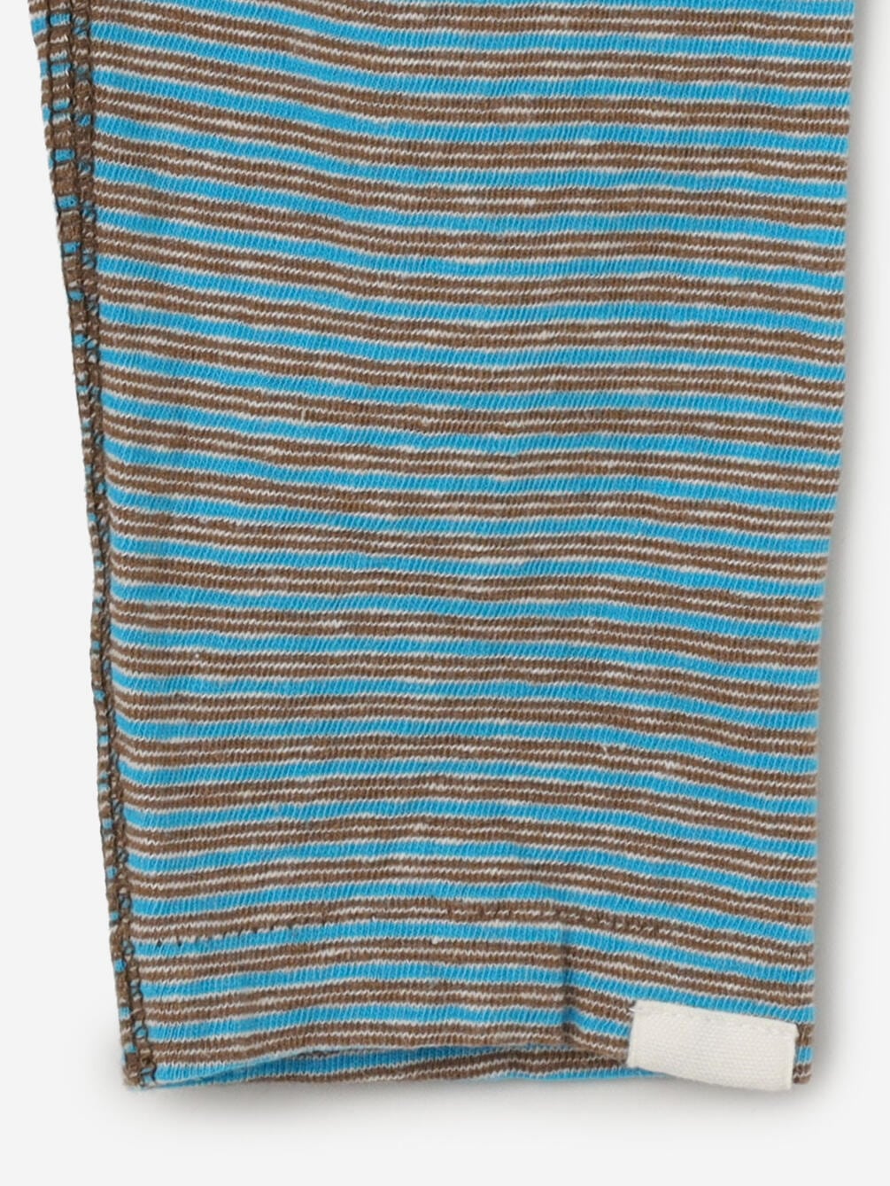 Oblada マルチ ボーダー ロング ティーシャツ , Chocomint