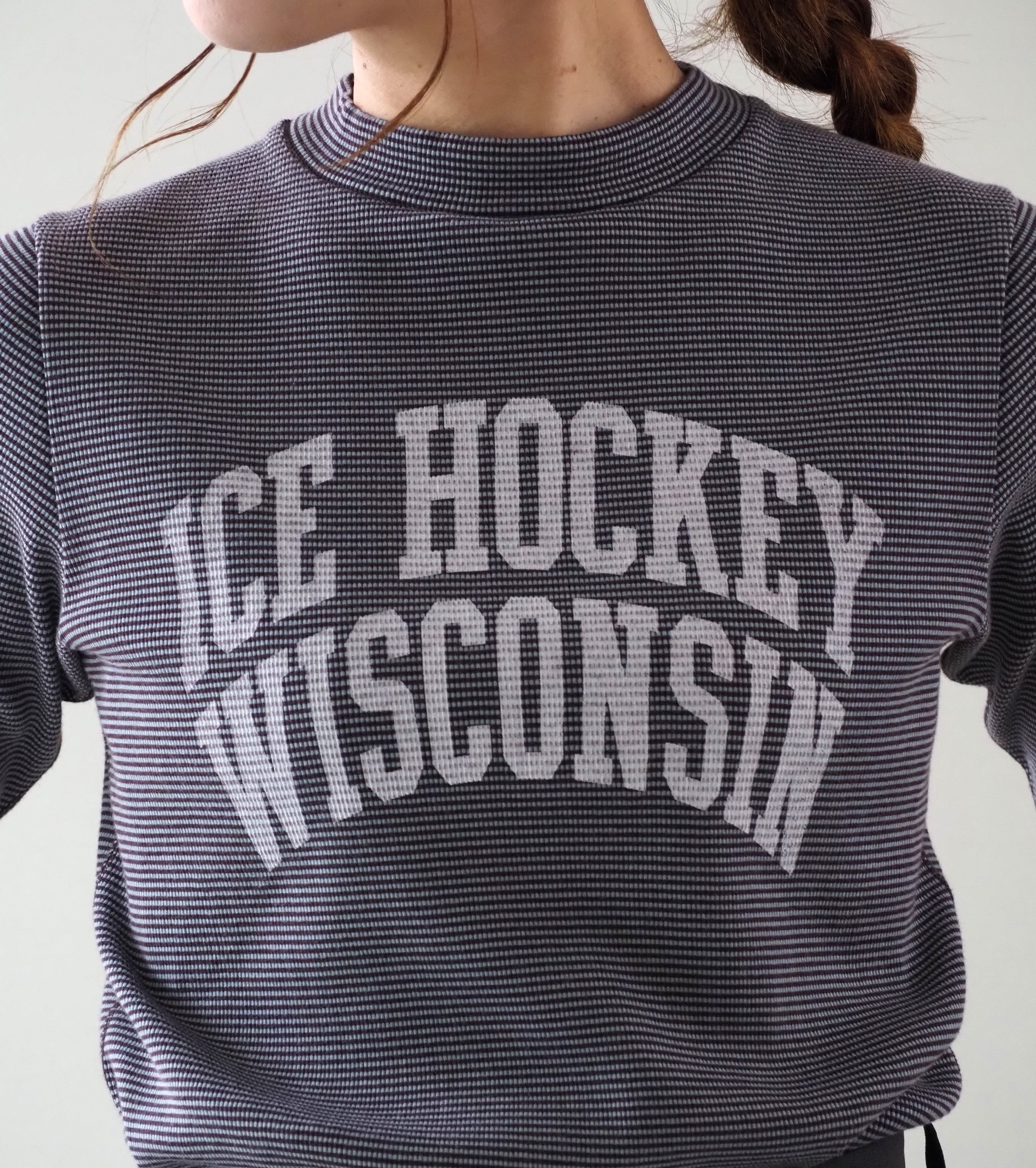 Oblada ボーダー カレッジ プリント ティー, Mint Brown