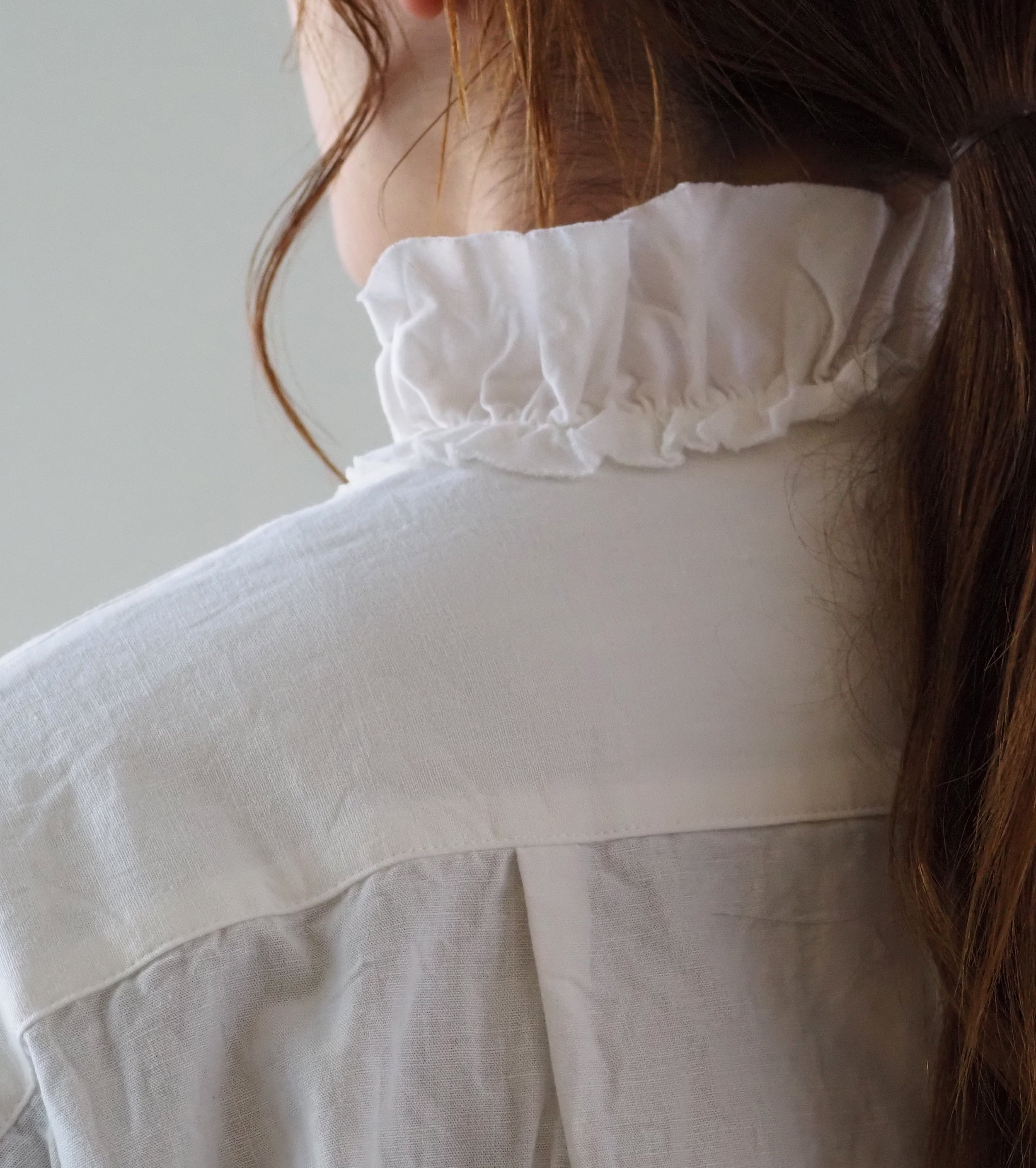 Yarmo ラッフル シャツ ダンガリー , White