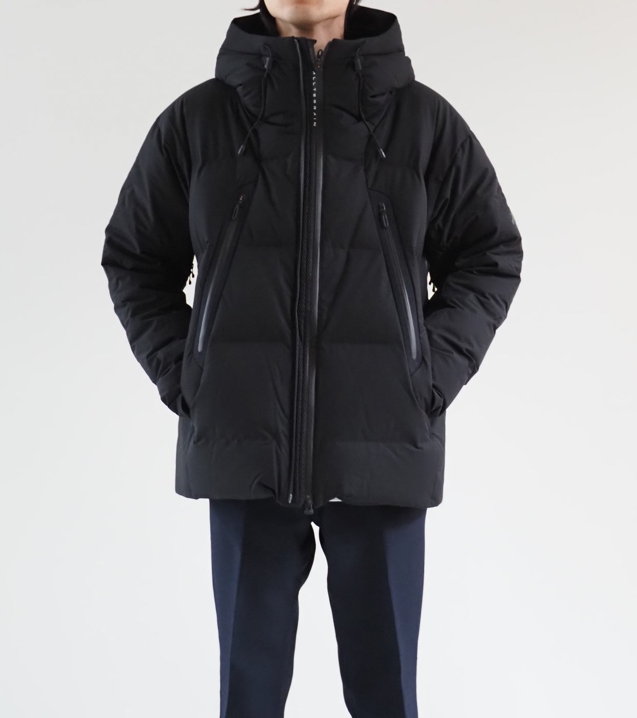 MIZUSAWA DOWN OVERSIZED JACKET "MOUNTAINEER",Black