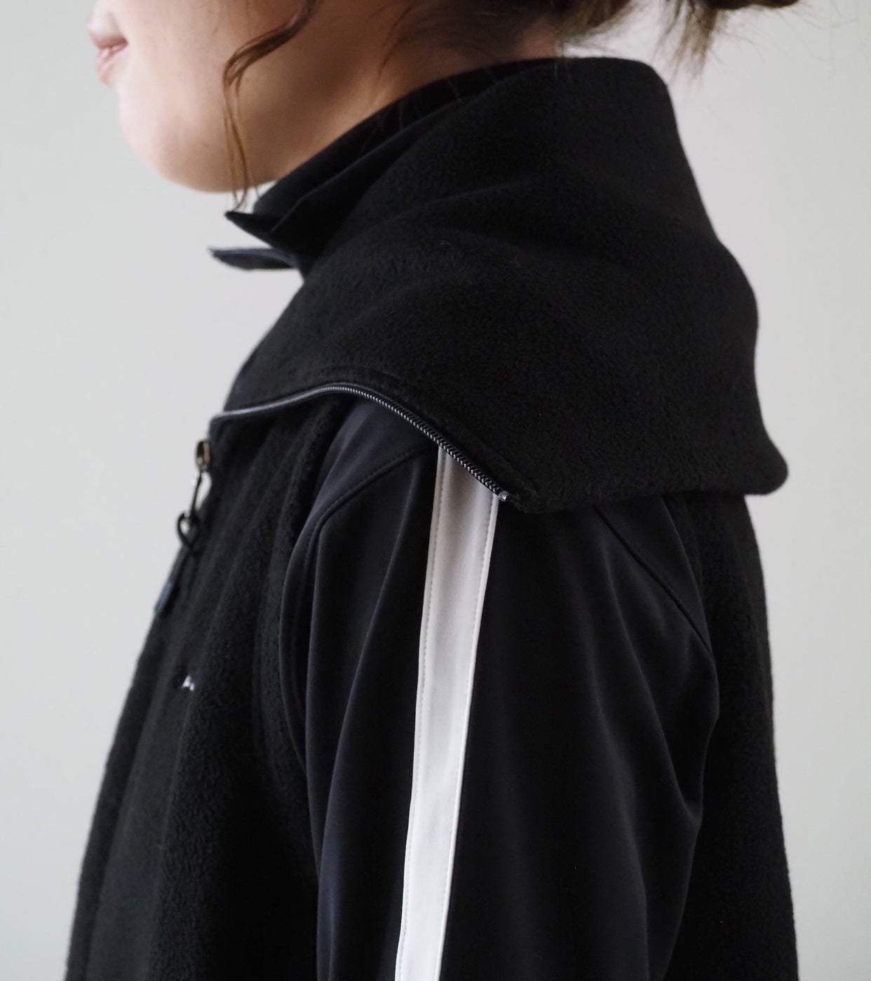 ALWEL フリース ジップ ベスト , Black