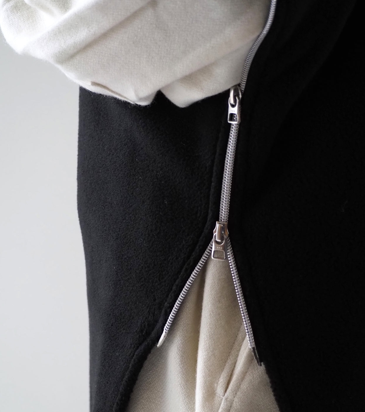 ALWEL フリース ストール ポンチョ , Black