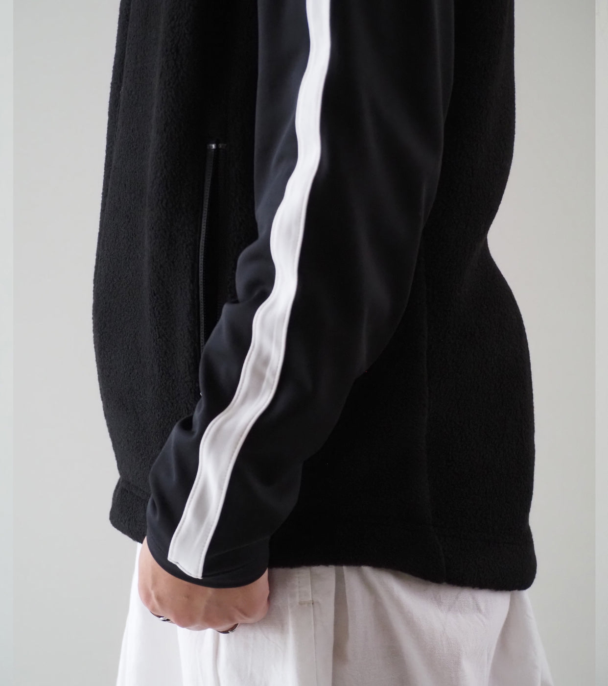 ALWEL フリース ジップ ベスト , Black
