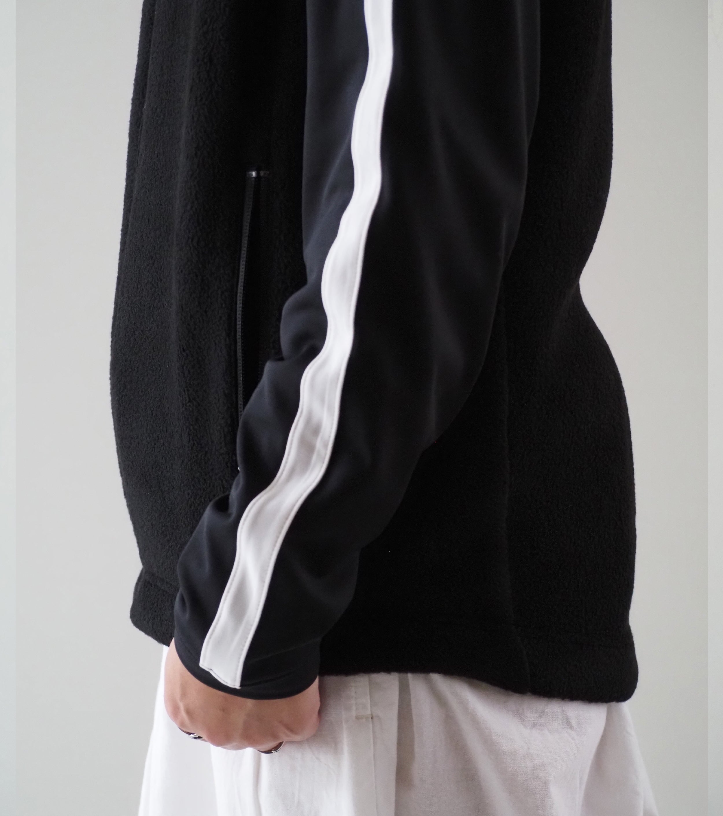 ALWEL フリース ジップ ベスト , Black