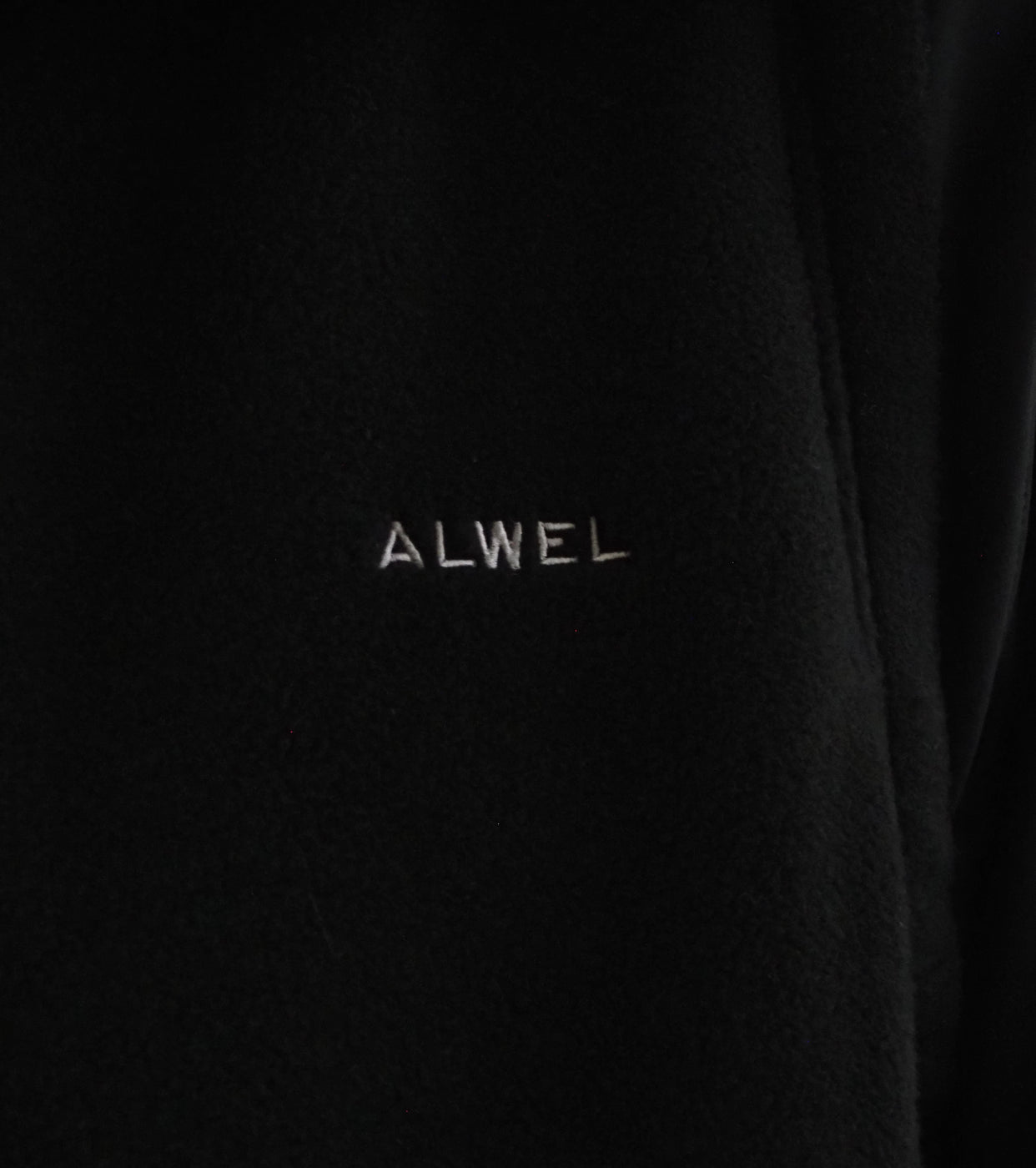 ALWEL フリース ジップ ベスト , Black