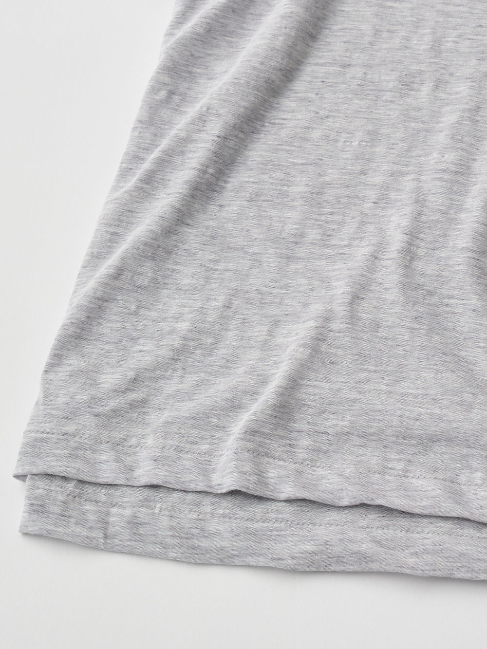 Unfil ファイン スラブ ヤーン レイヤード トップ , Light Gray