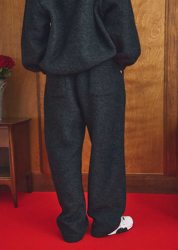 Oblada FINE PANTS WOOL FLEECE , Charcoal Gray
