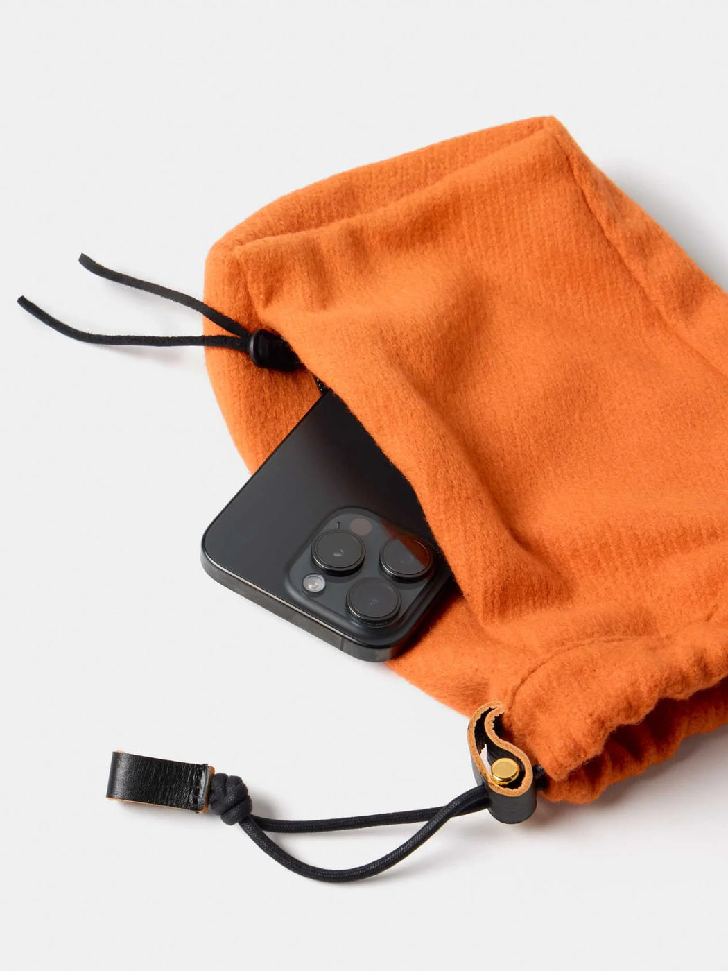 Texnh  ドローストリング  ポーチ M ウール , Orange