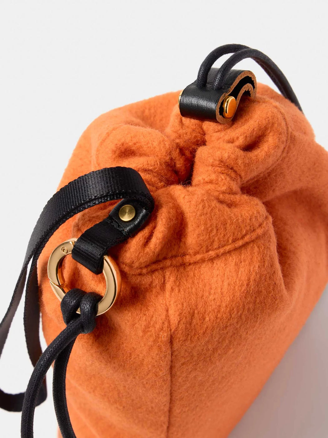 Texnh  ドローストリング  ポーチ M ウール , Orange