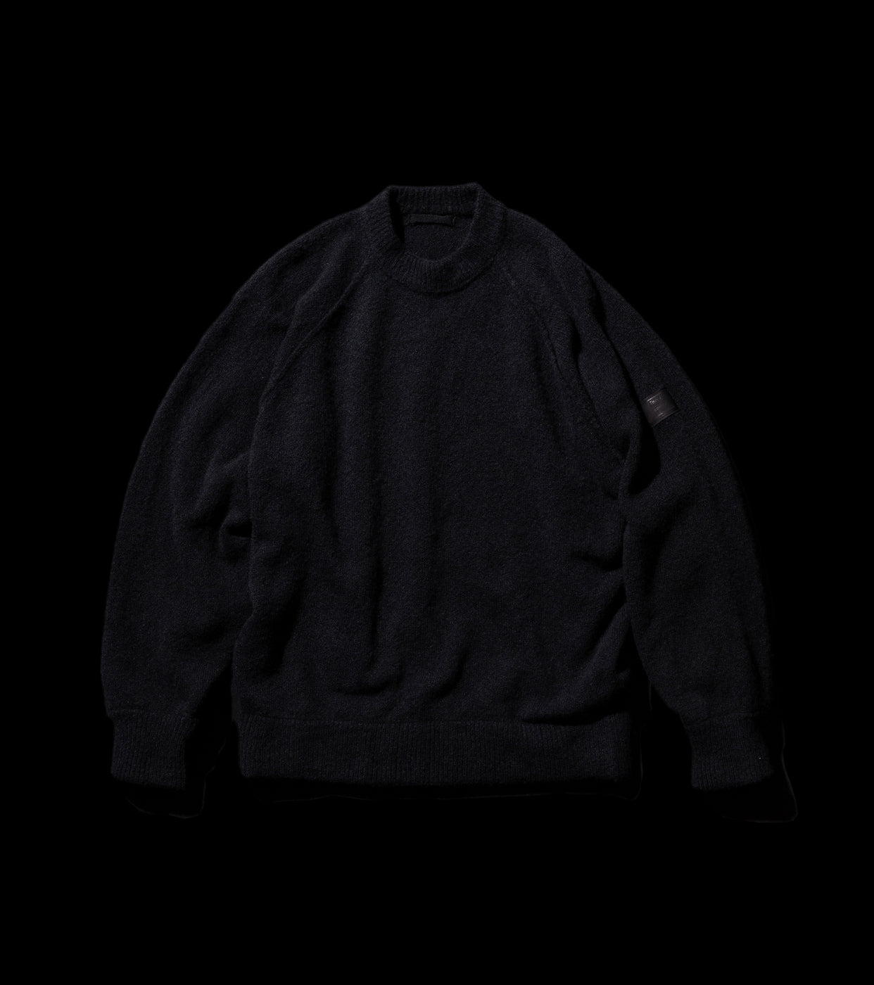 Ten c × COMOLI クルーネック ニット , Black
