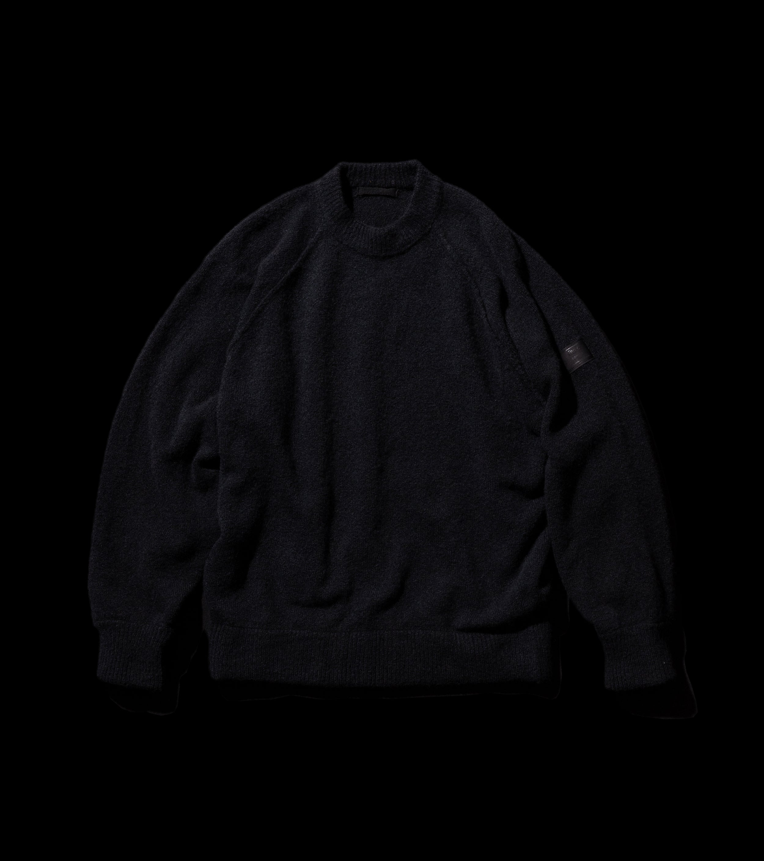 Ten c × COMOLI クルーネック ニット , Black