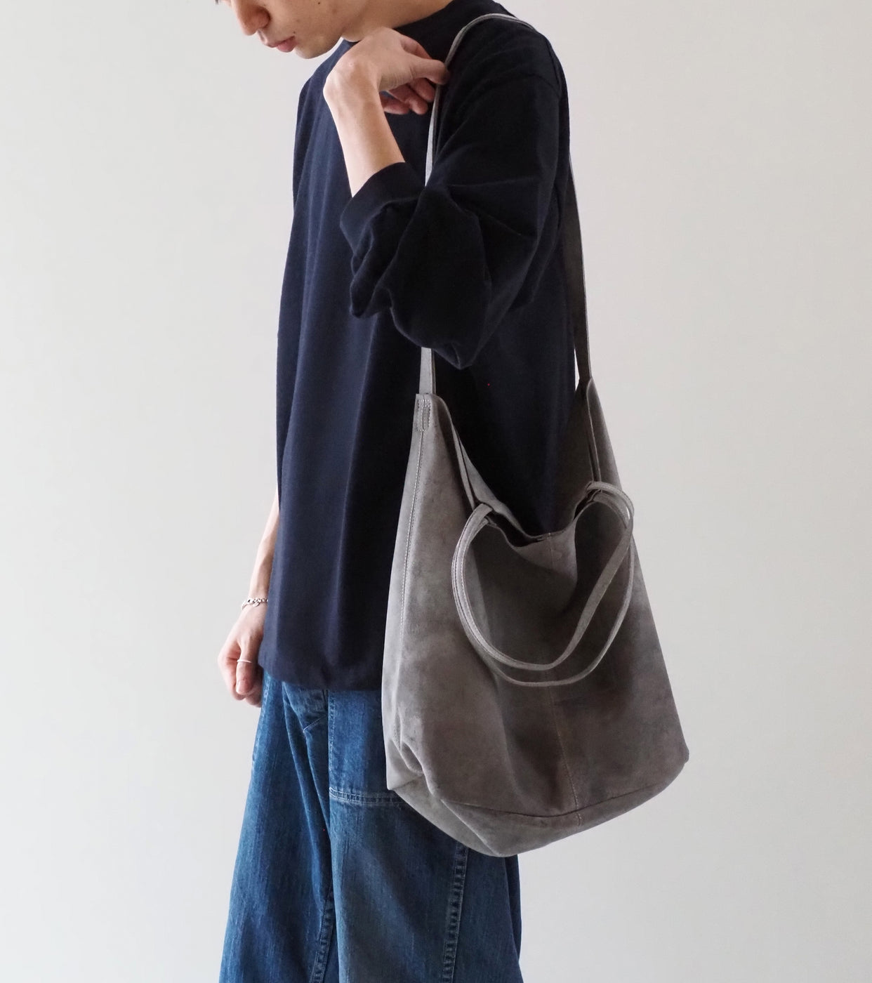Morphee 3ウェイ ラージ トート アンティーク スウェード , Light Grey