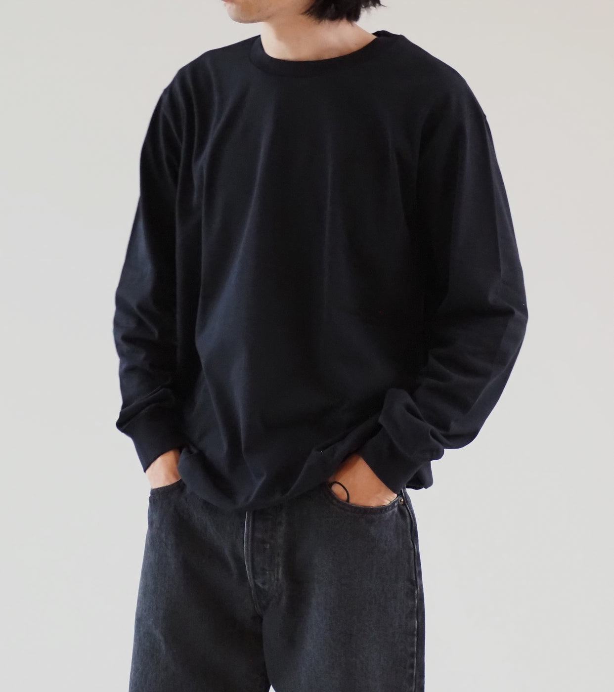 Field Long Sleeve Tee, Black