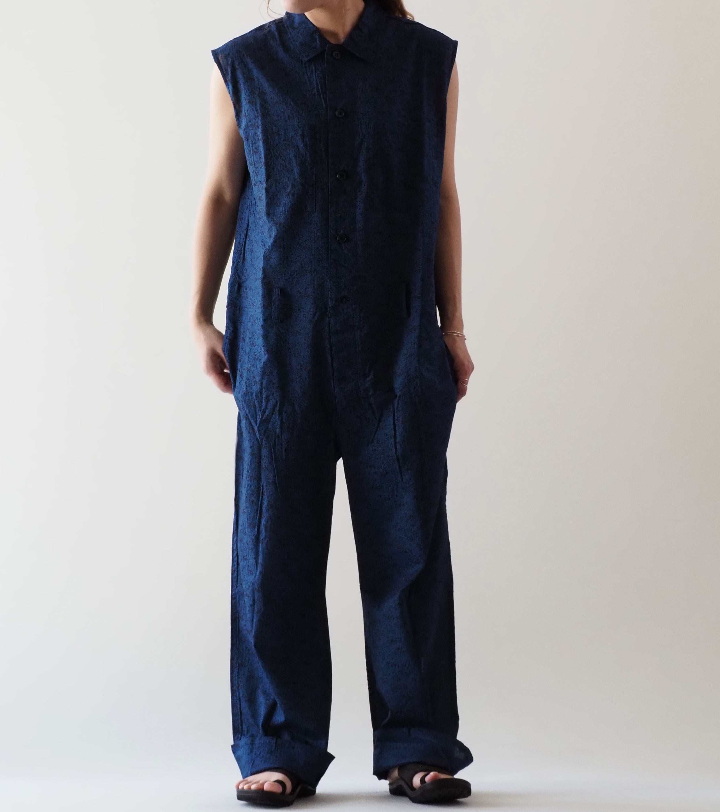 Yarmo Sleeveless Boiler Suit , Indigo
