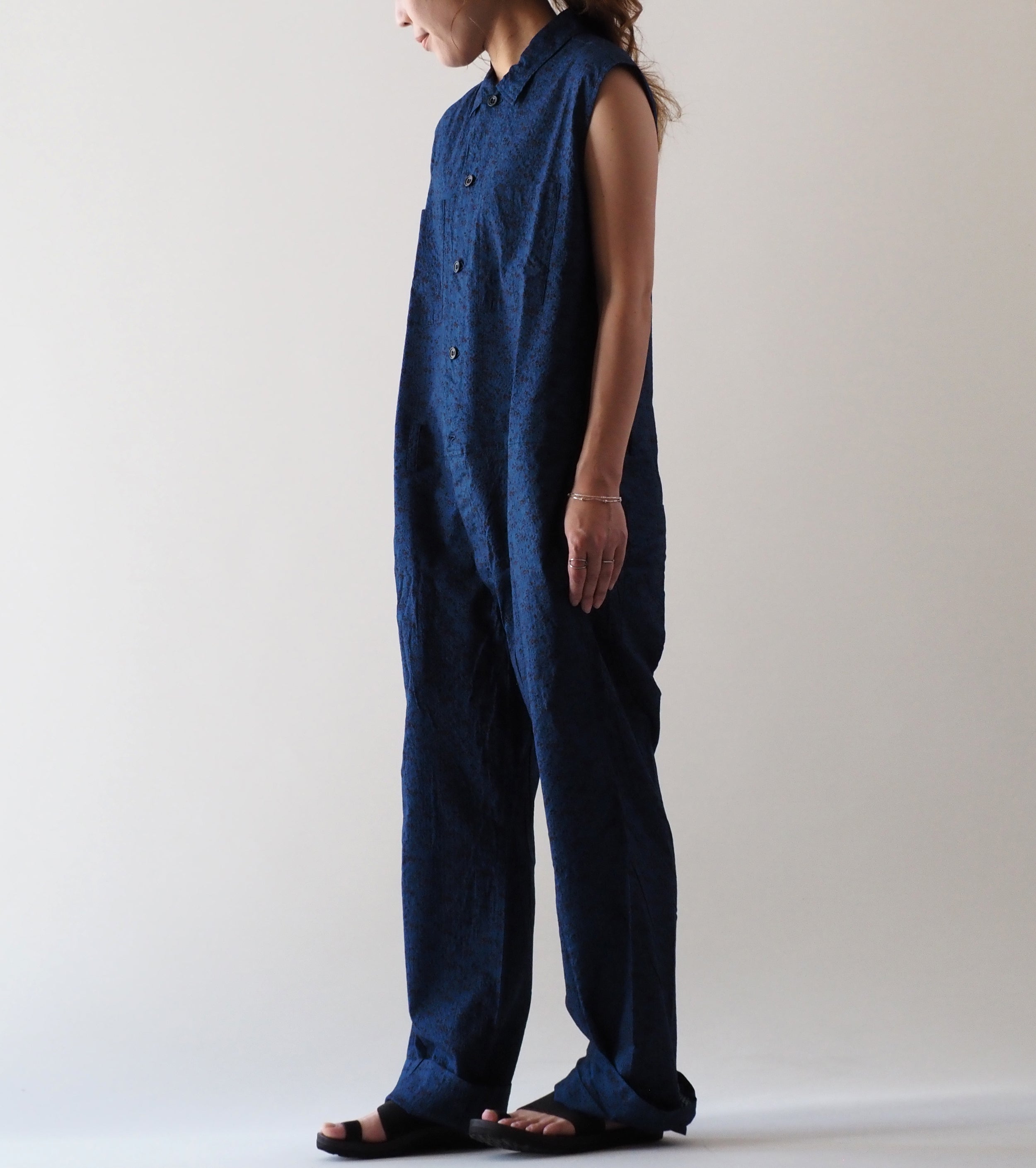 Yarmo Sleeveless Boiler Suit , Indigo