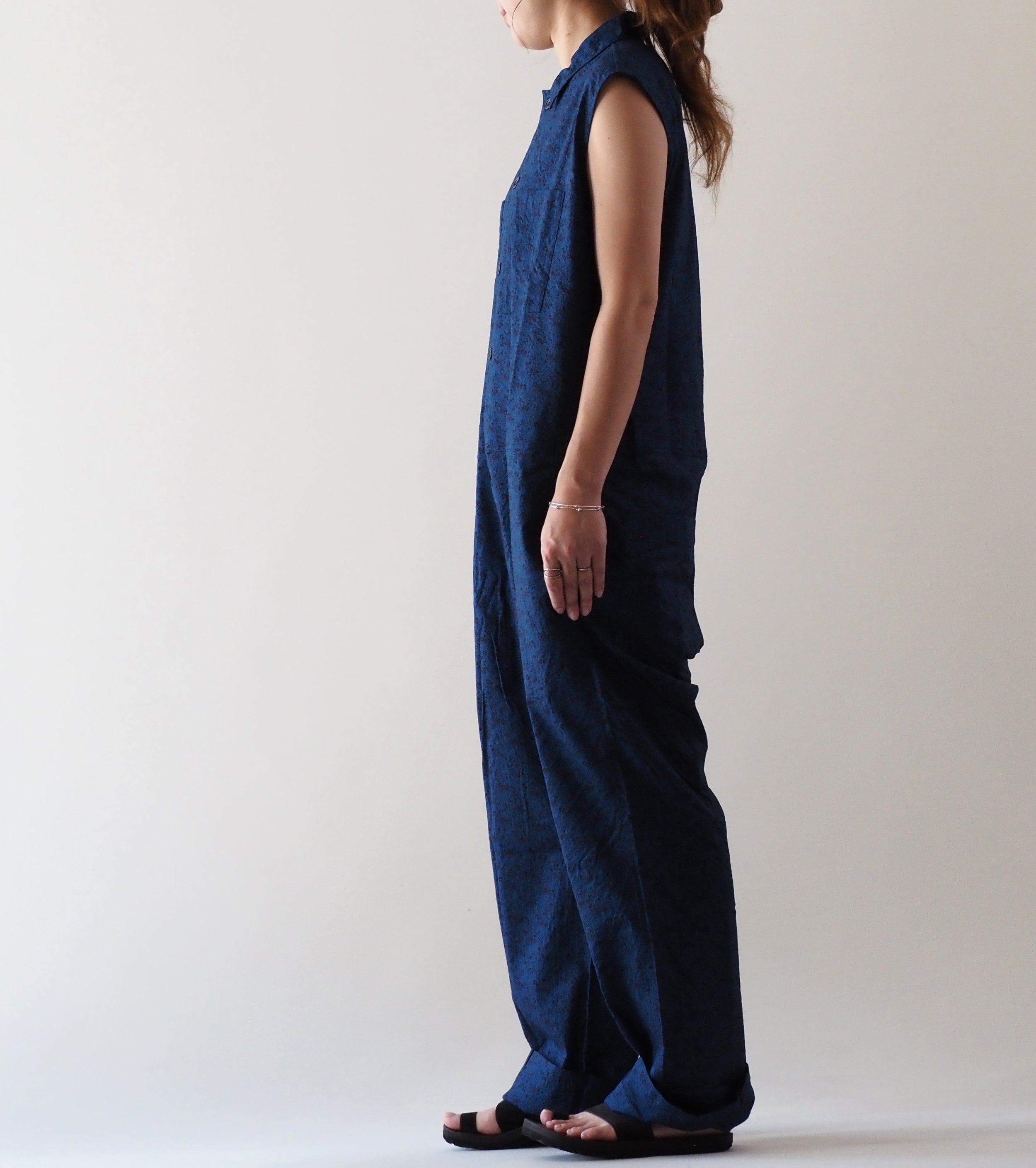 Yarmo Sleeveless Boiler Suit , Indigo