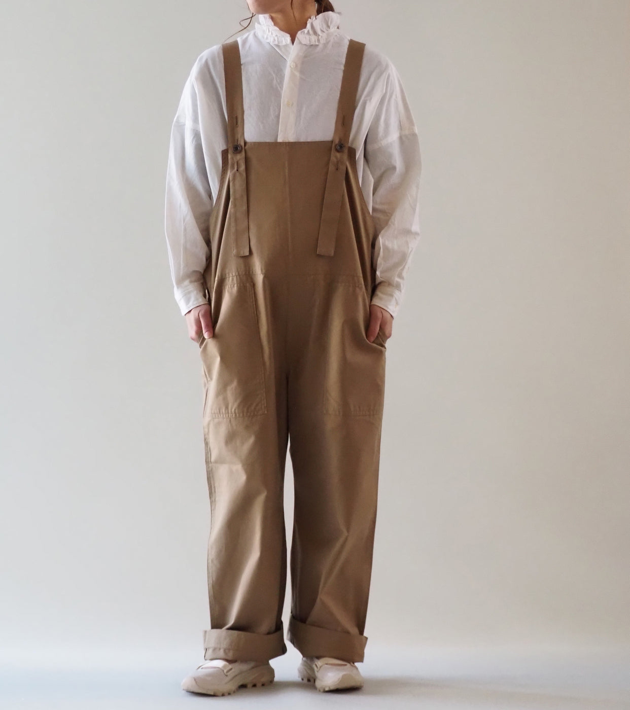 Yarmo New ビブ アンド ブレイス オーバーオール, Beige
