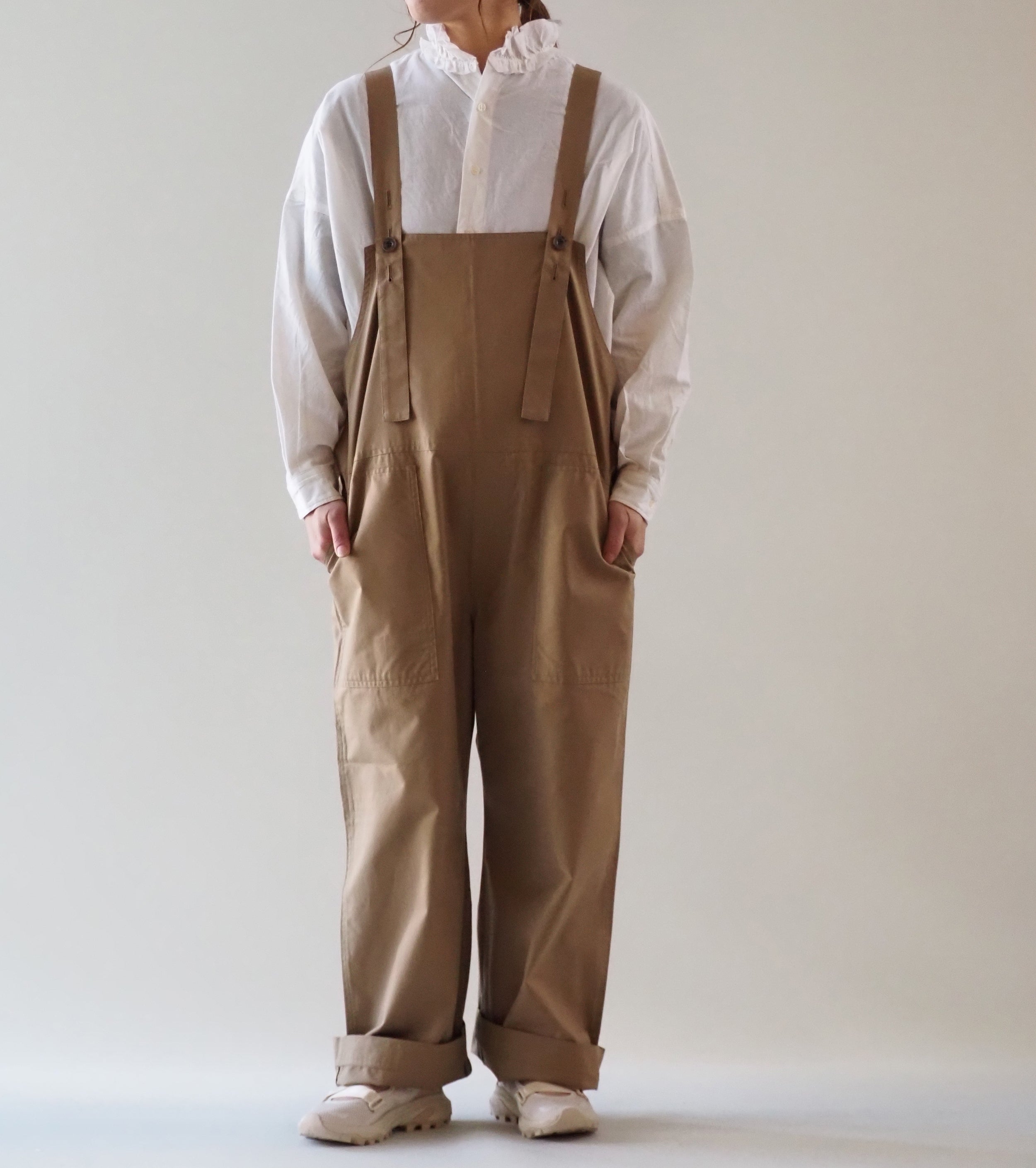 Yarmo New ビブ アンド ブレイス オーバーオール, Beige