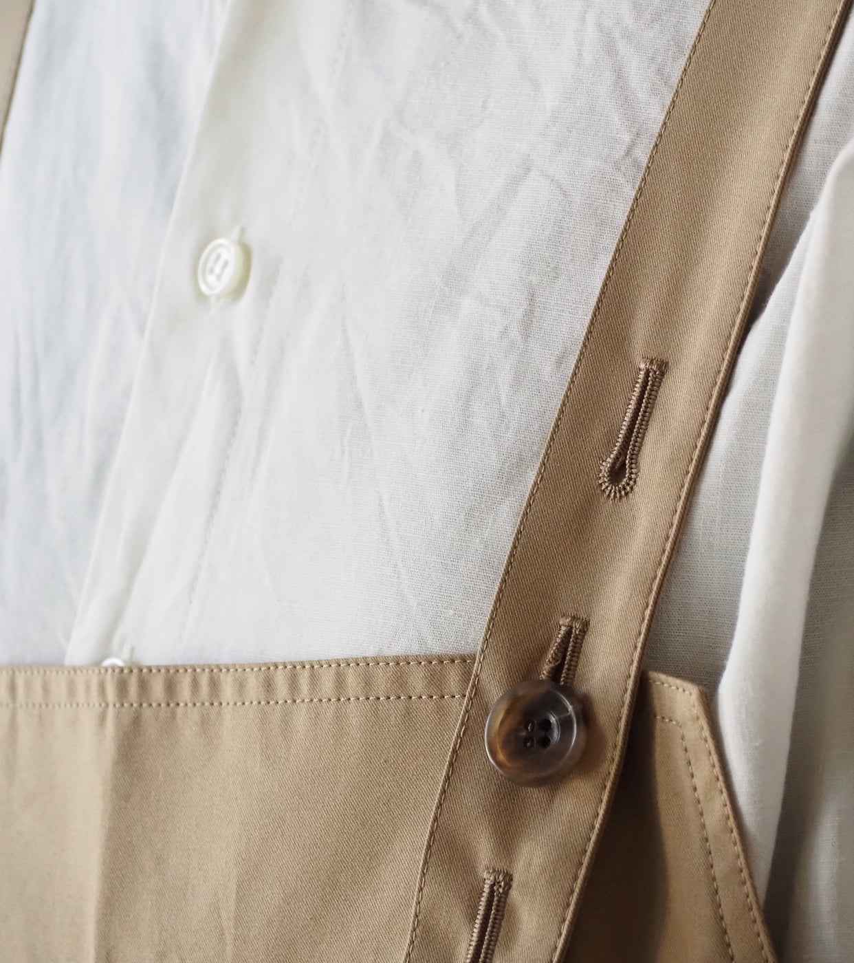 Yarmo New ビブ アンド ブレイス オーバーオール, Beige