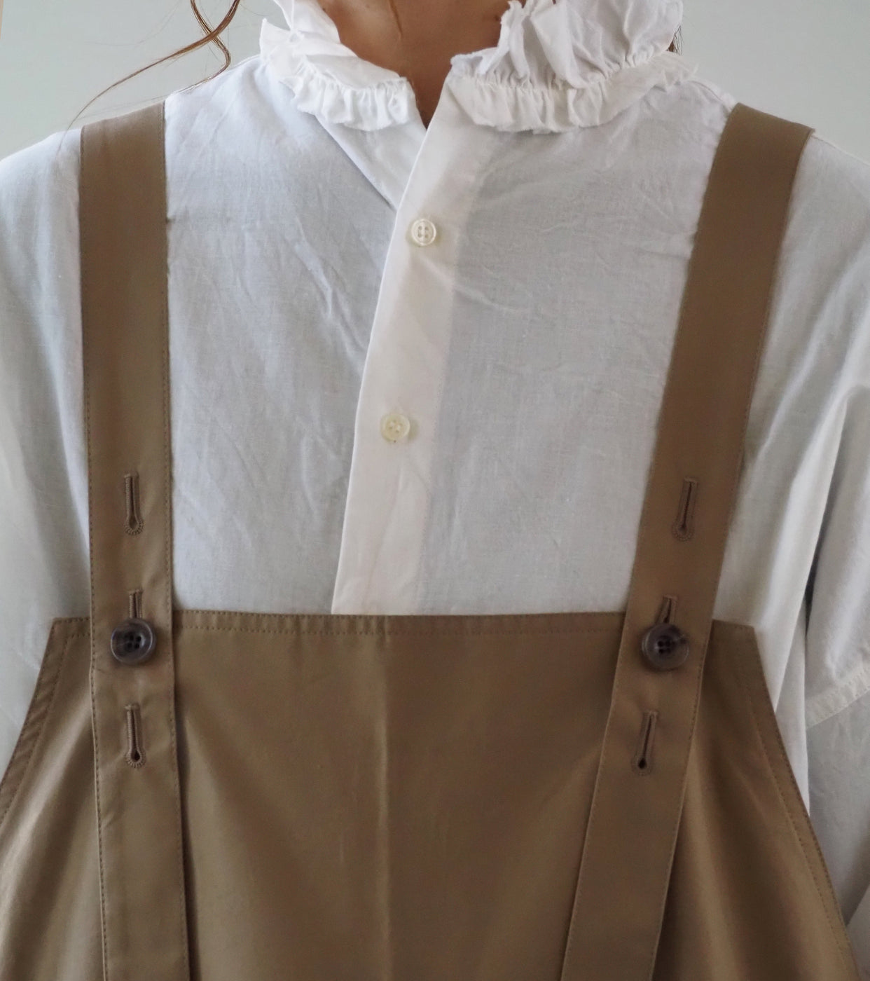 Yarmo New ビブ アンド ブレイス オーバーオール, Beige