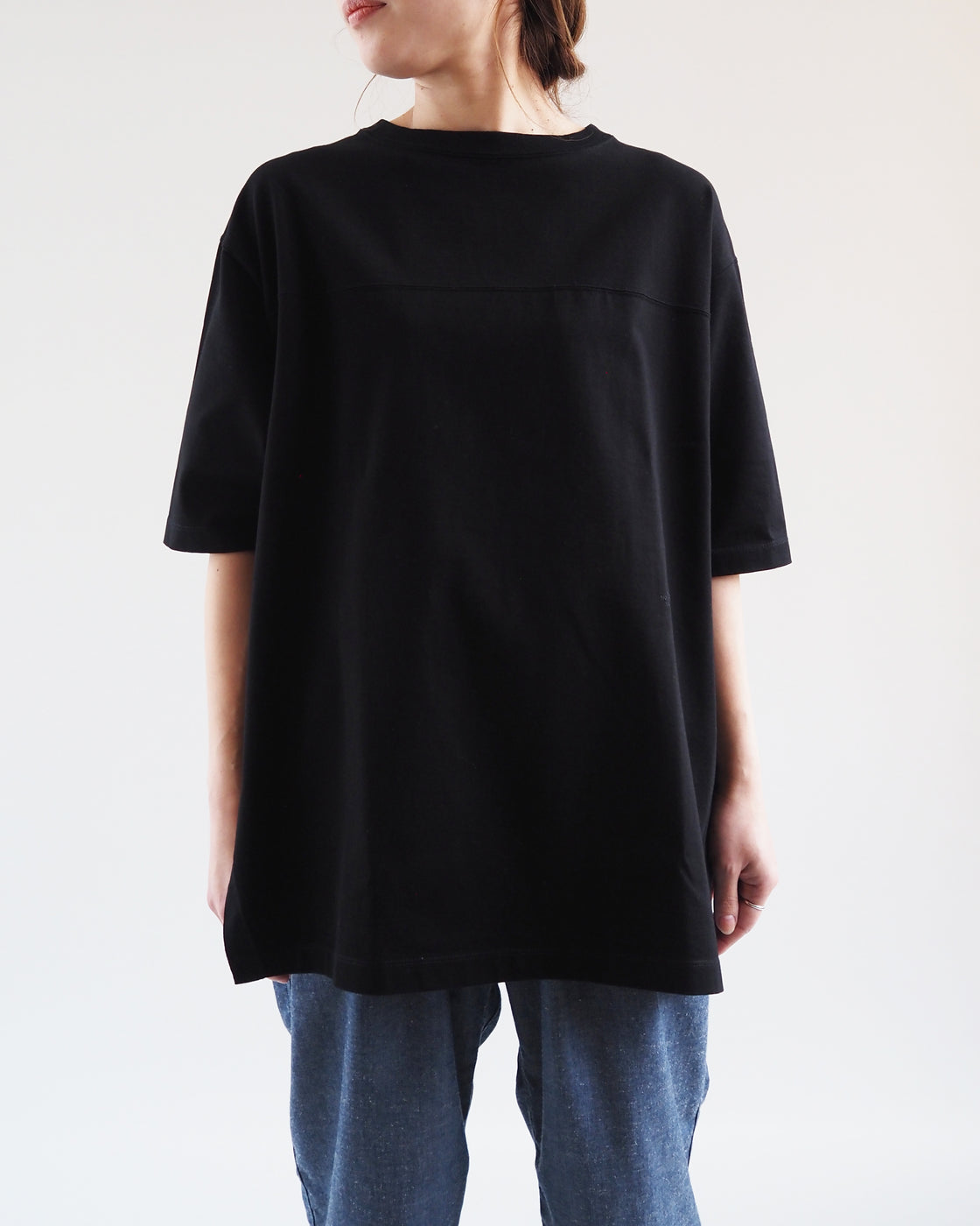 Half Sleeve Big Tee, Black