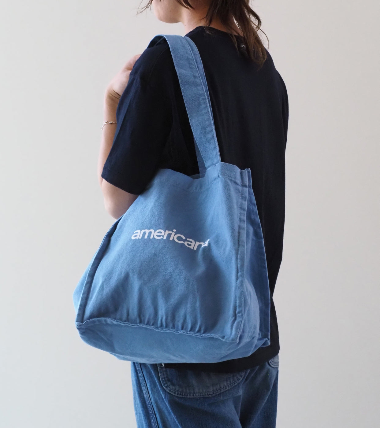 AMERICANA  Cake Tote – Hard Washed , Blue Gray