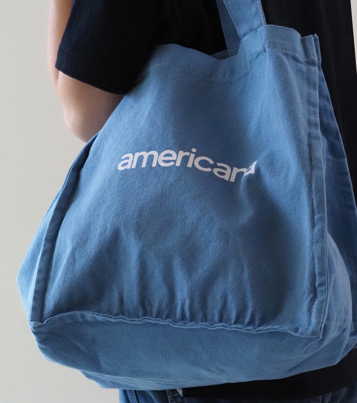 AMERICANA  Cake Tote – Hard Washed , Blue Gray