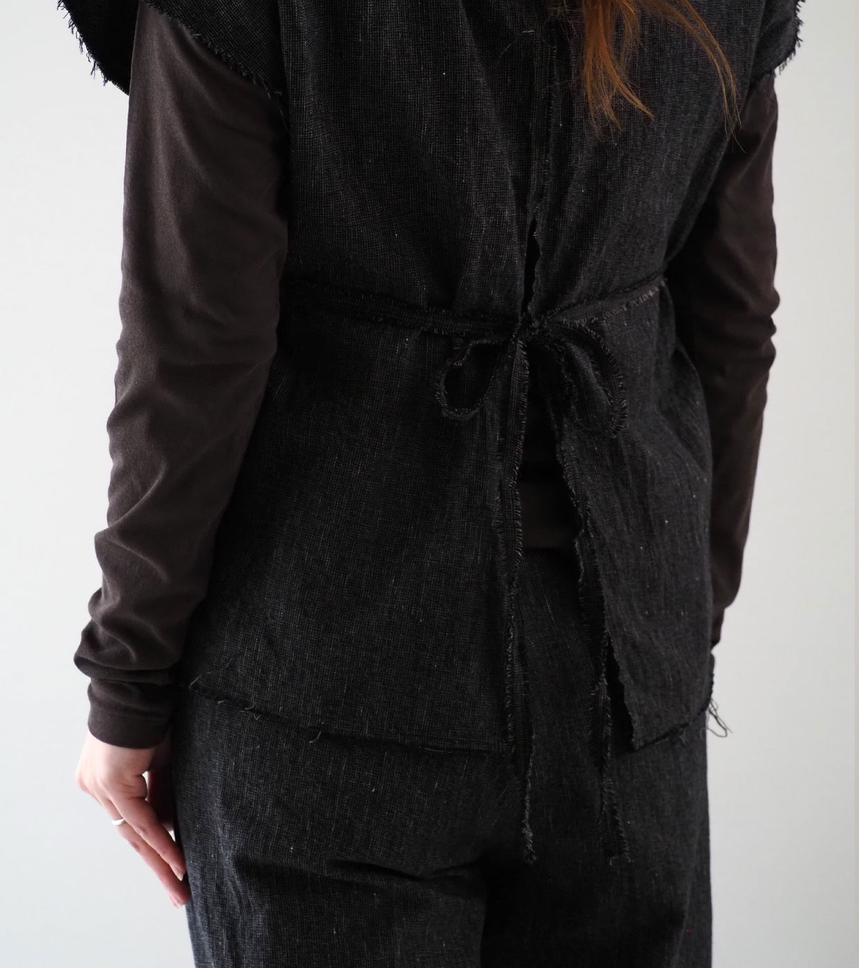 blurhms コットン ミックス ネップ ダブル サイド プルオーバー , Black