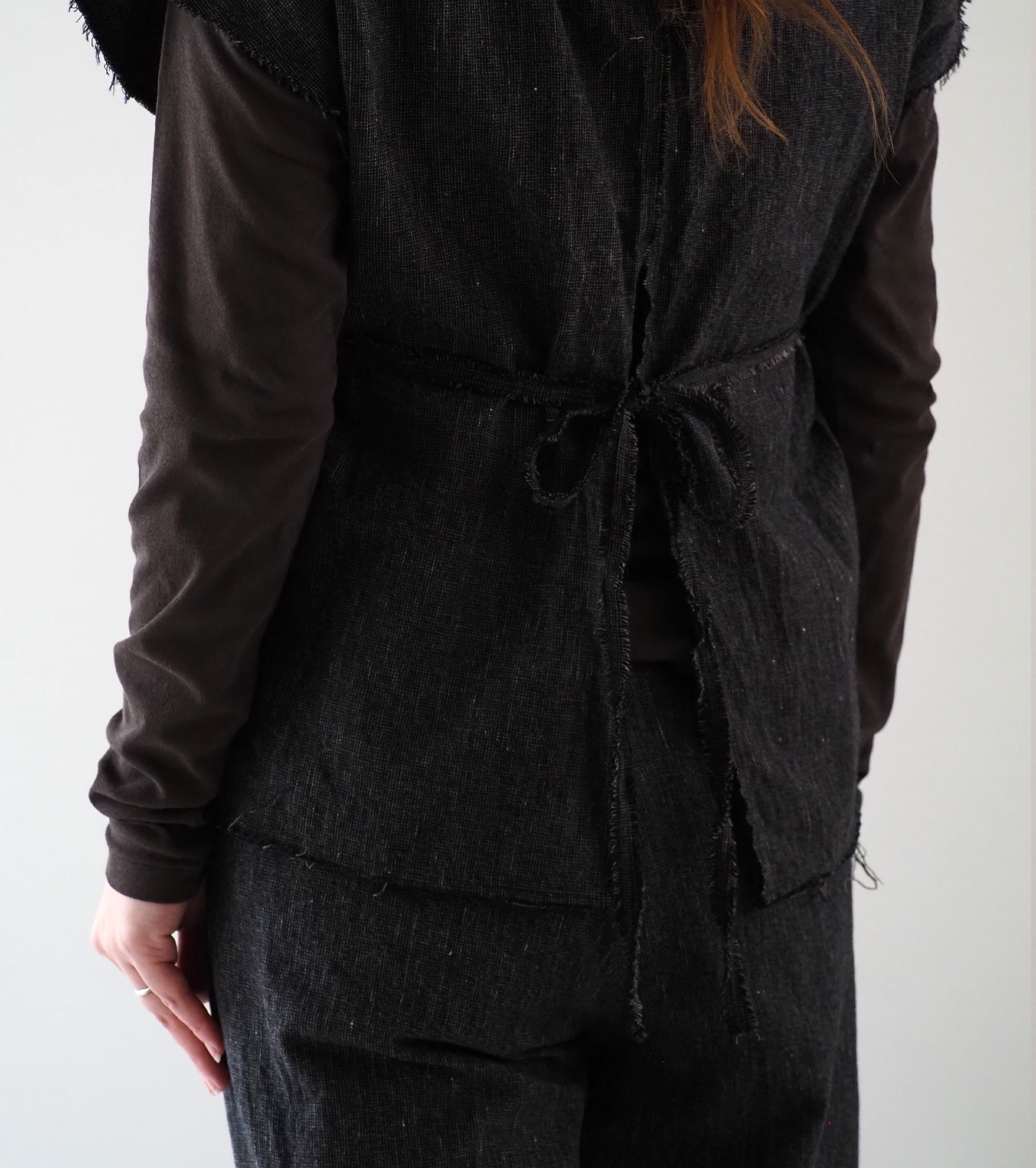 blurhms コットン ミックス ネップ ダブル サイド プルオーバー , Black