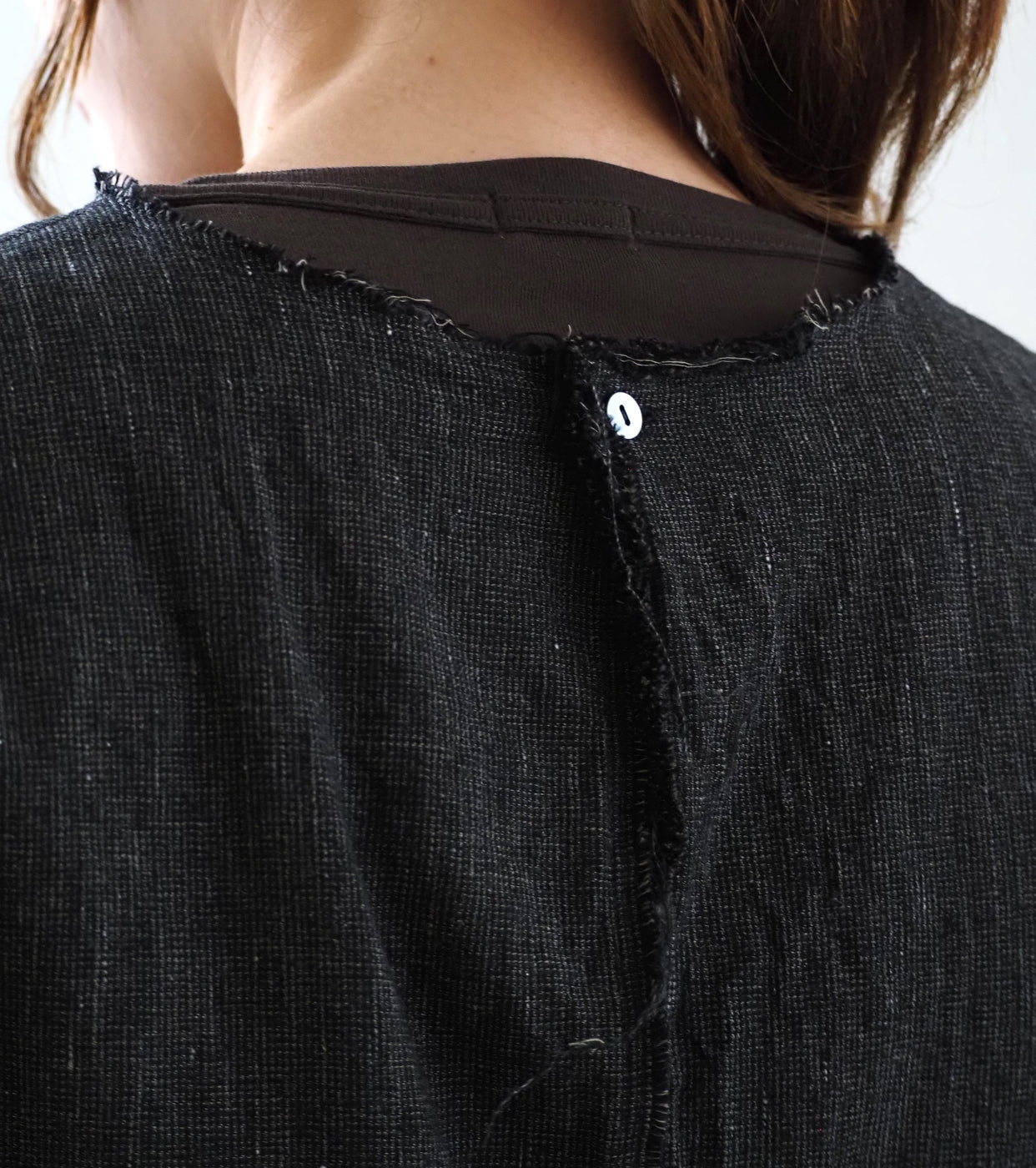 blurhms コットン ミックス ネップ ダブル サイド プルオーバー , Black