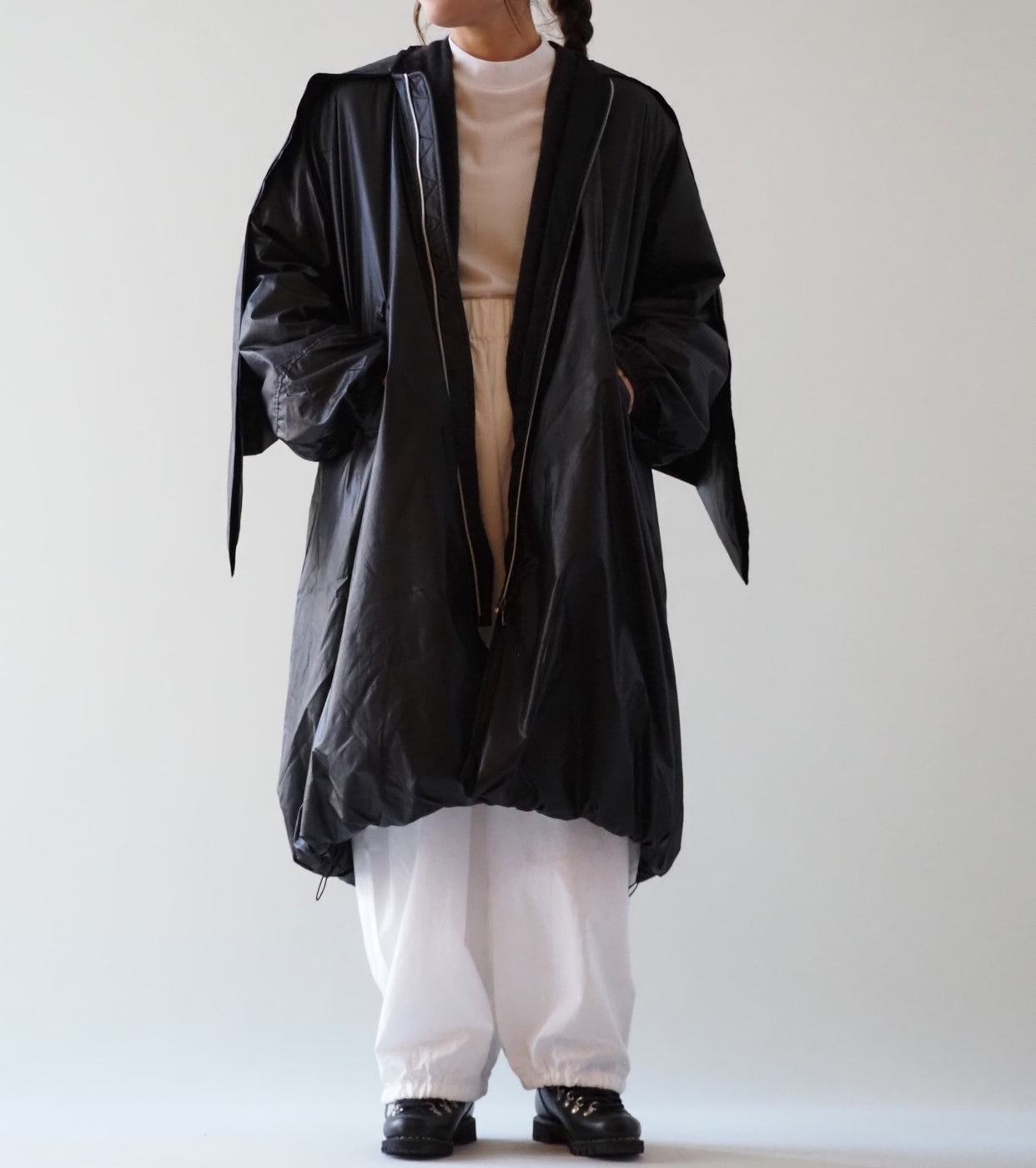ALWEL SCARF DETAIK PADDED COAT with THINSULATE , Black