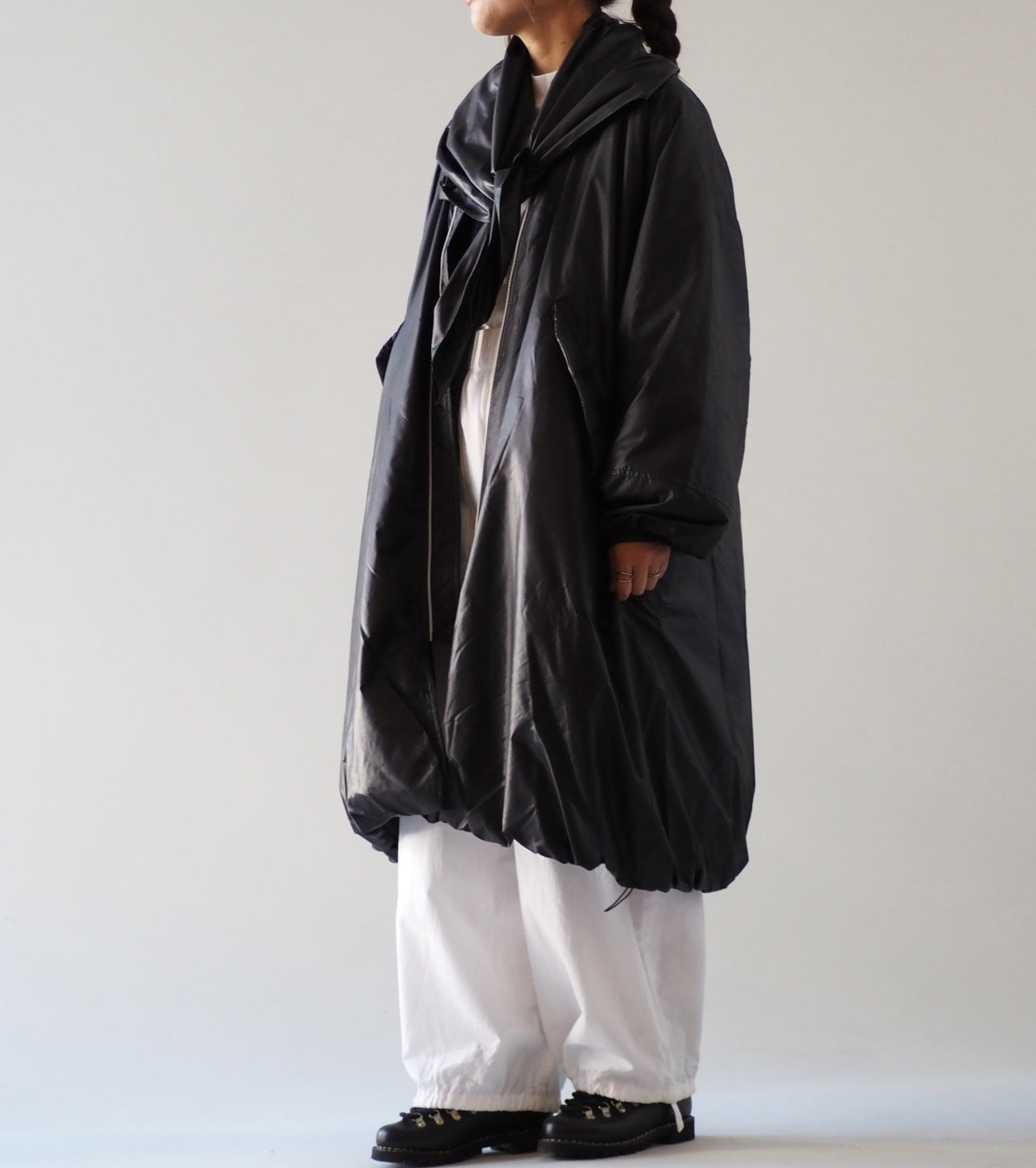 ALWEL SCARF DETAIK PADDED COAT with THINSULATE , Black