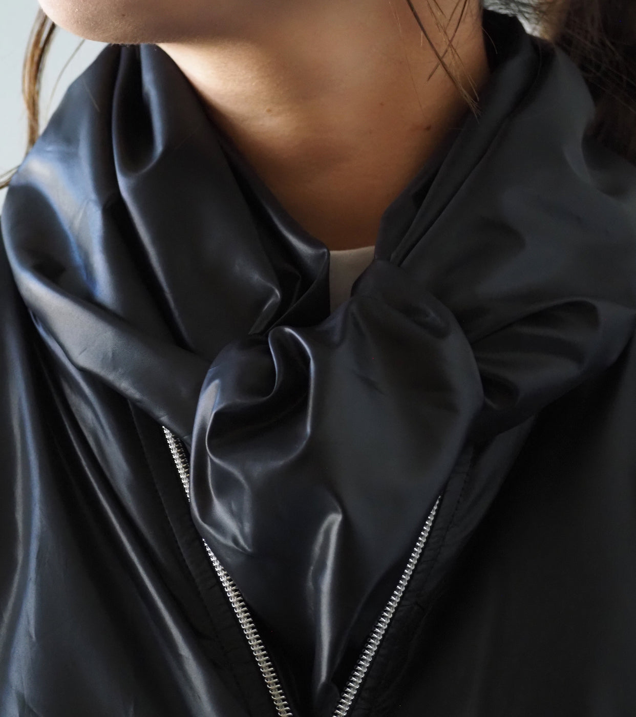 ALWEL SCARF DETAIK PADDED COAT with THINSULATE , Black