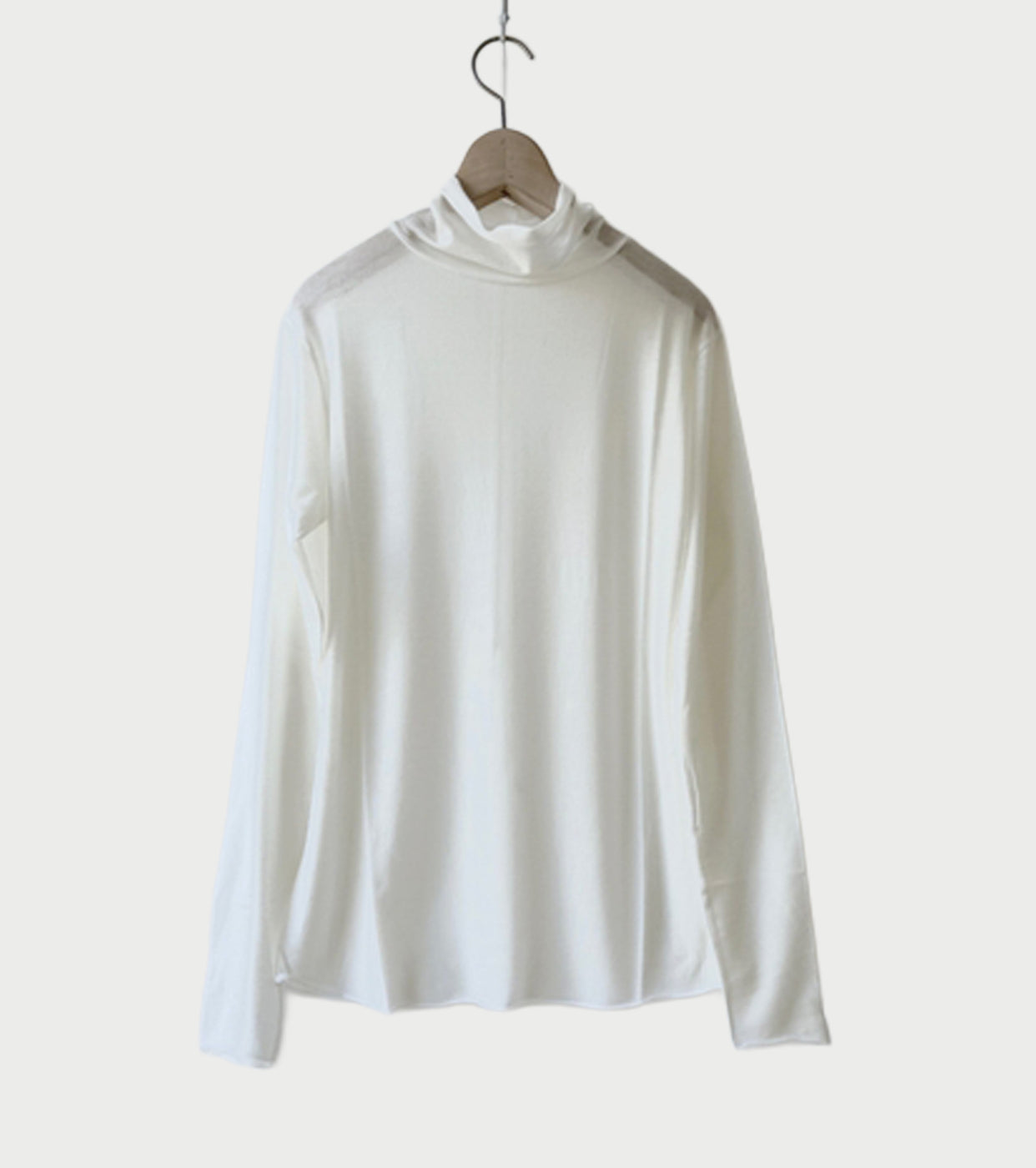 ALWEL シアー リブ タートルネック トップ , White