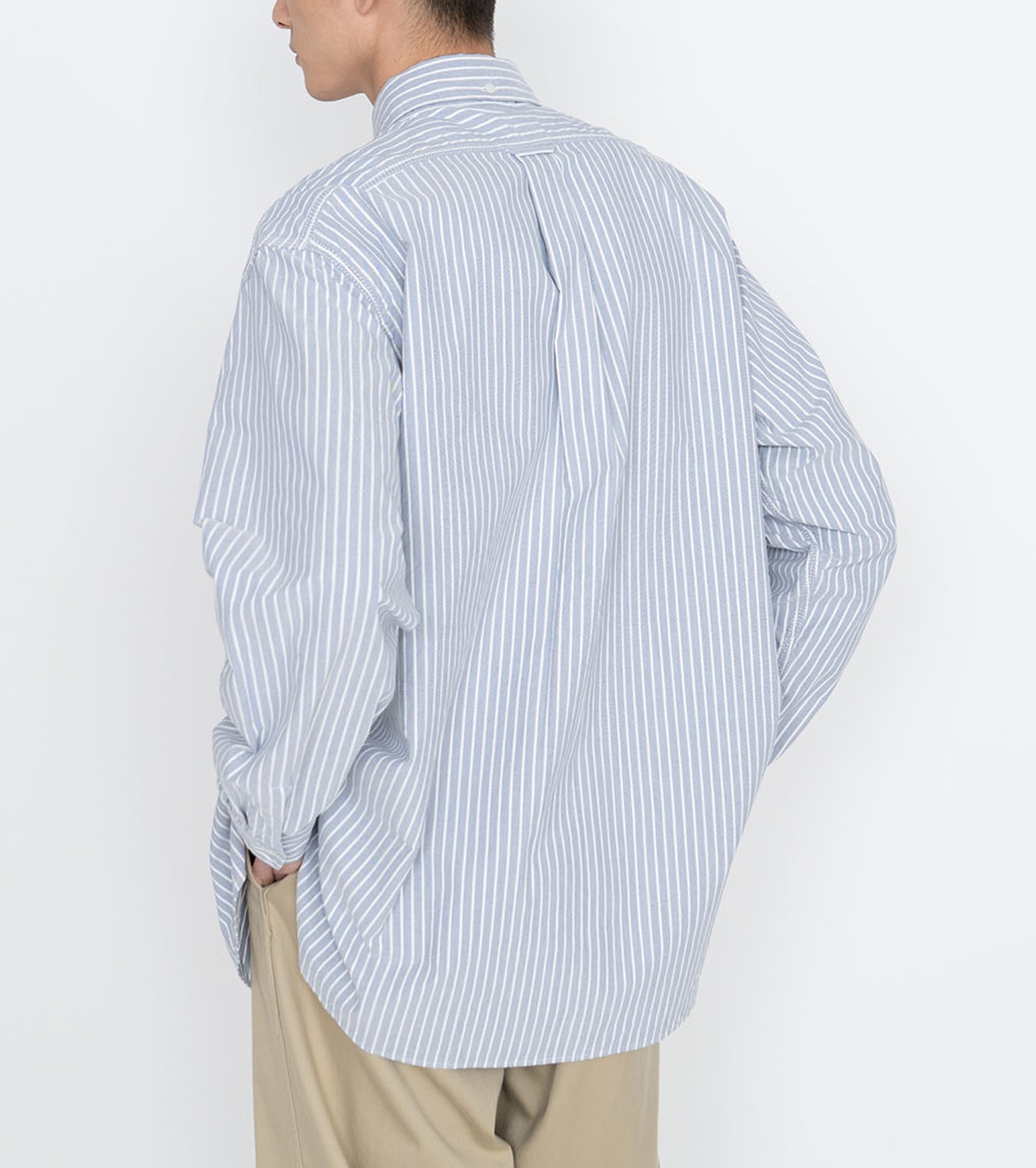 Button down striped windshirt, Navy