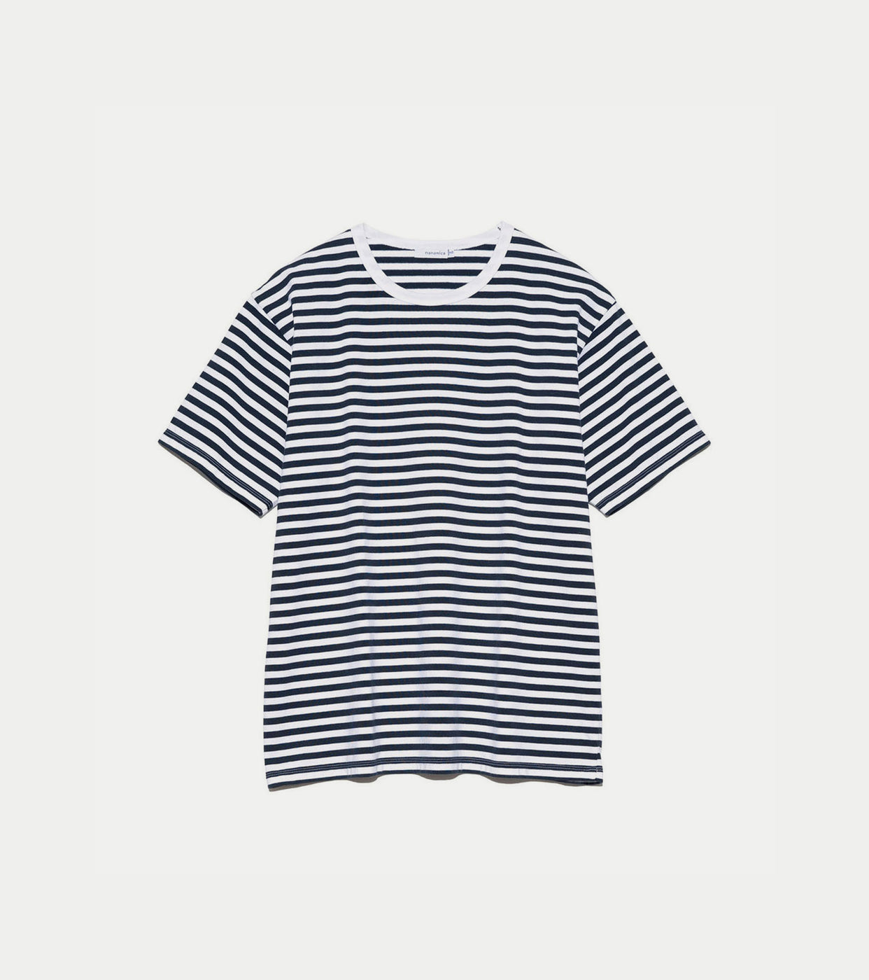 nanamica COOLMAX Stripe Jersey Tee, Navy x White