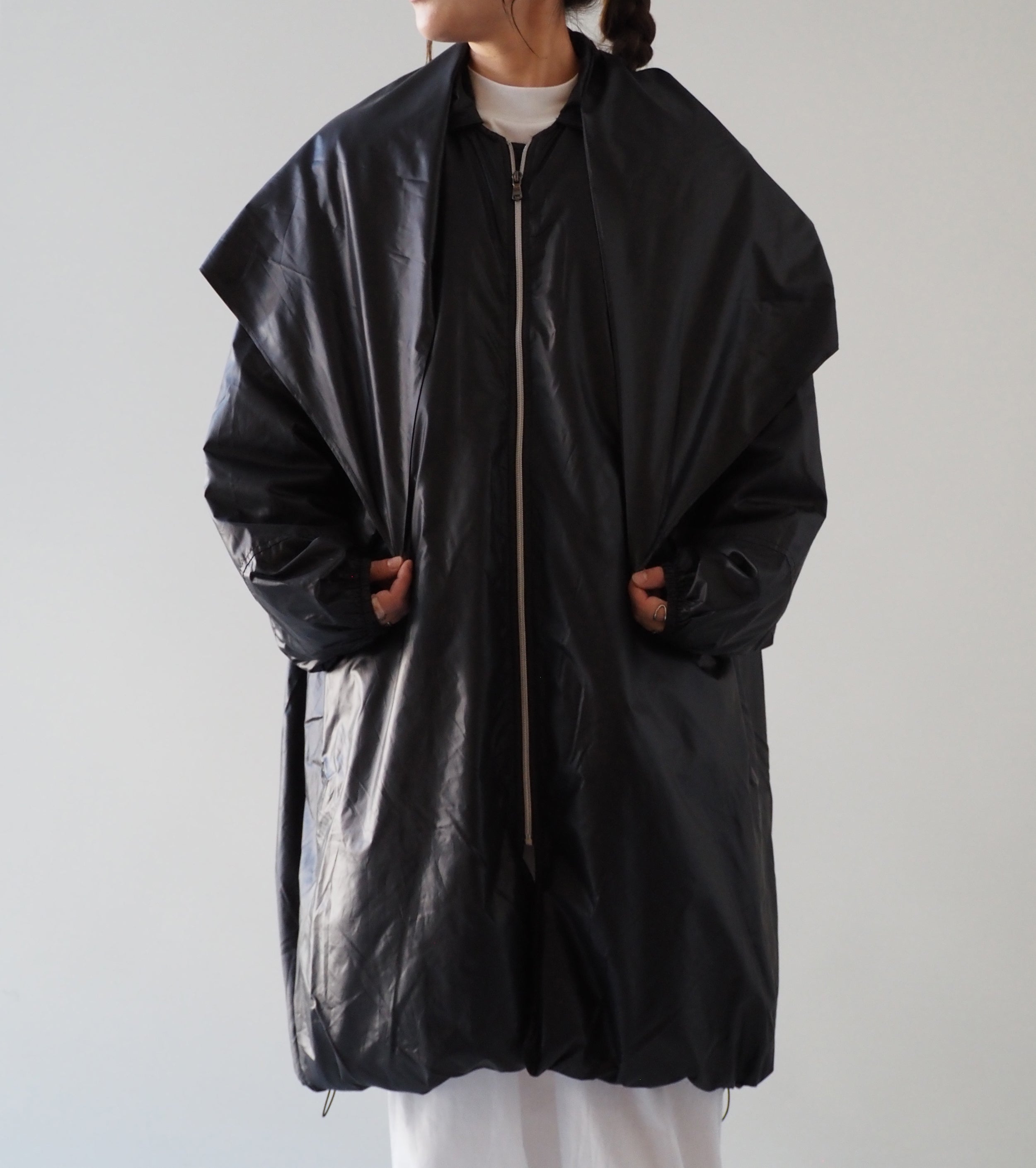 ALWEL SCARF DETAIK PADDED COAT with THINSULATE , Black