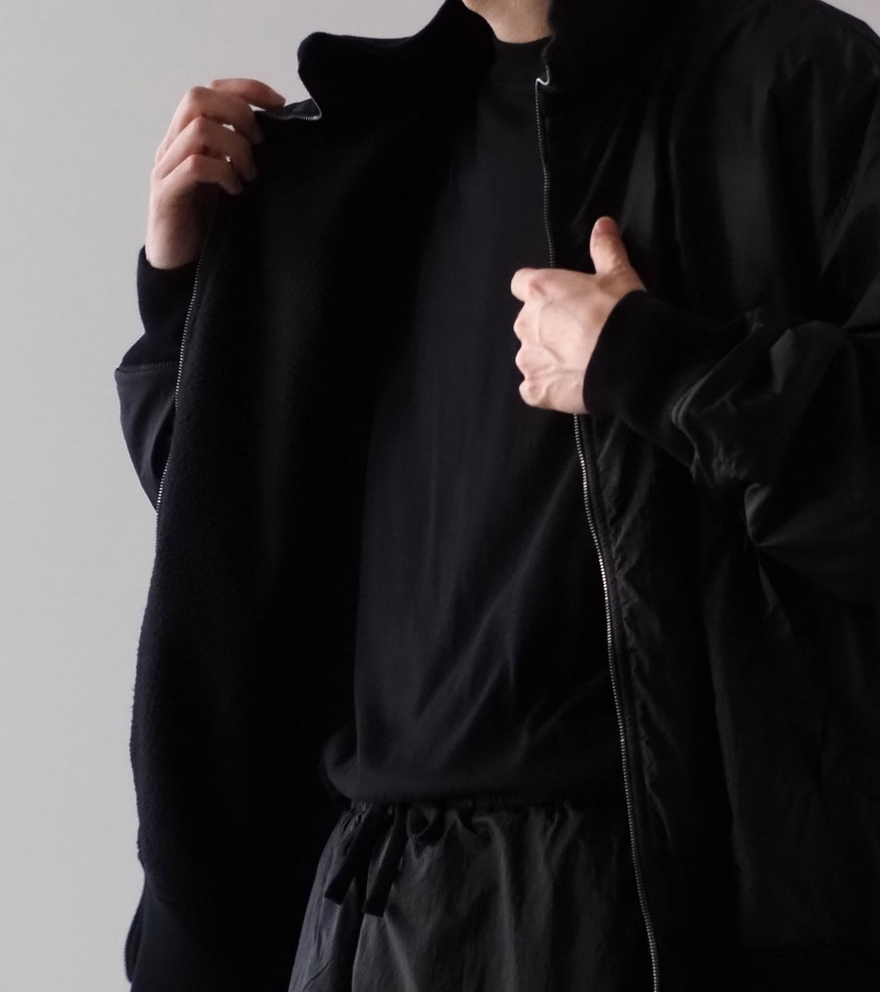 Ten c × COMOLI リバーシブル トラック ジャケット , Black