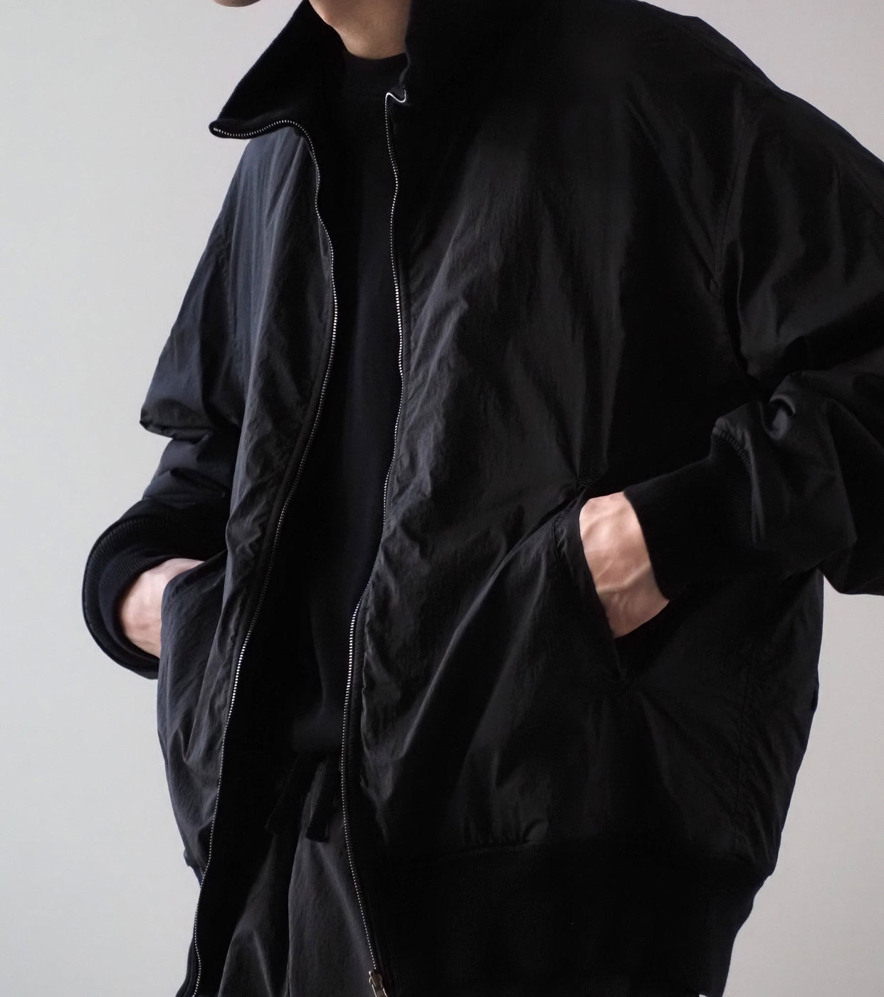 Ten c × COMOLI リバーシブル トラック ジャケット , Black