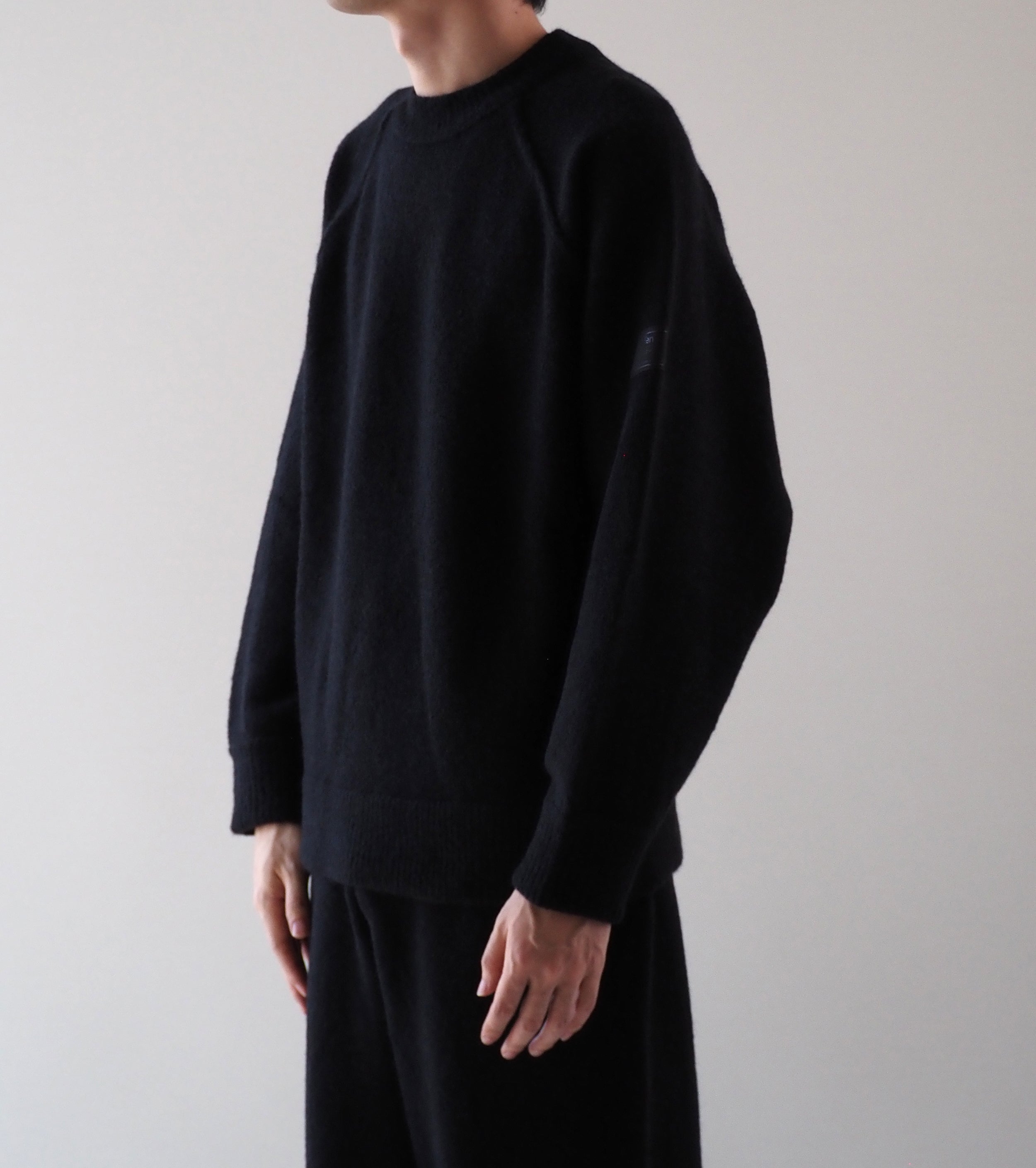 Ten c × COMOLI クルーネック ニット , Black