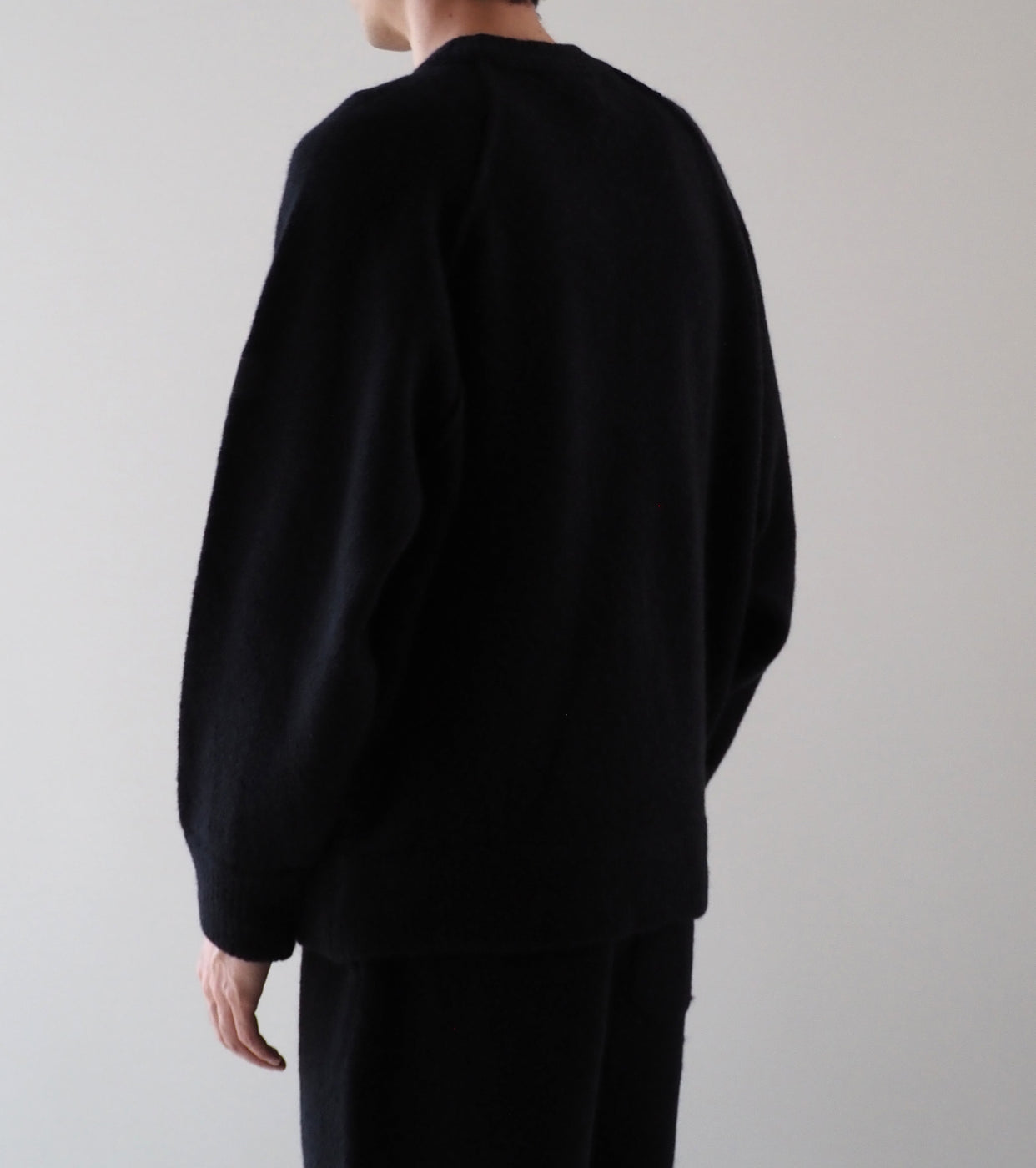 Ten c × COMOLI クルーネック ニット , Black