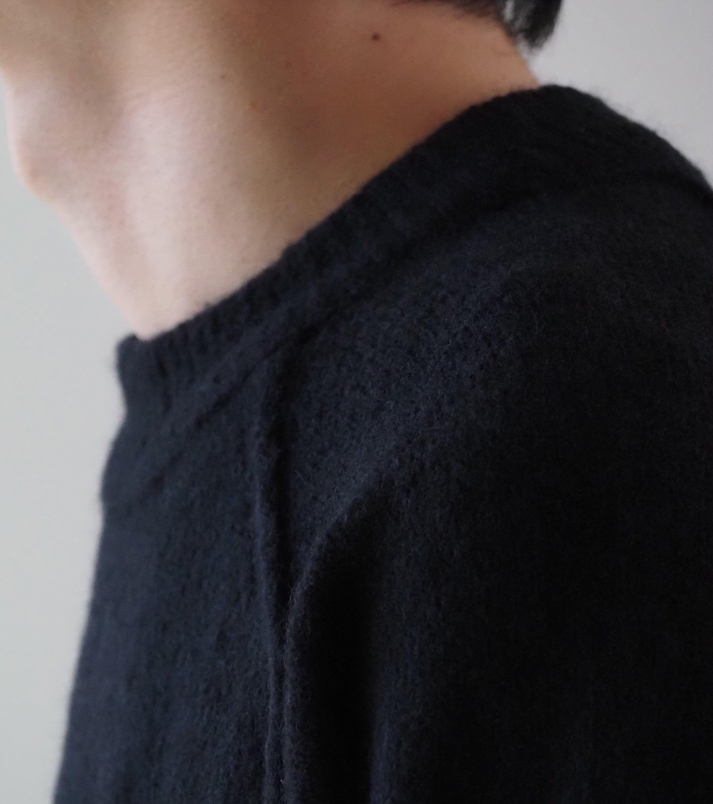 Ten c × COMOLI クルーネック ニット , Black