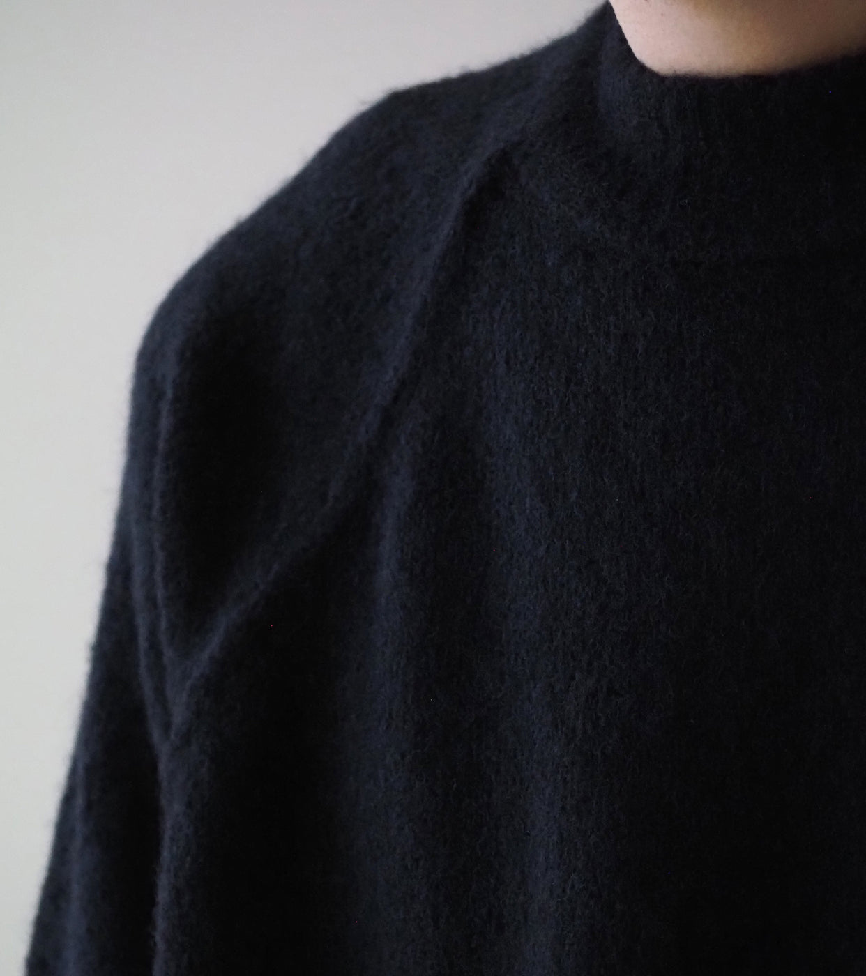 Ten c × COMOLI クルーネック ニット , Black