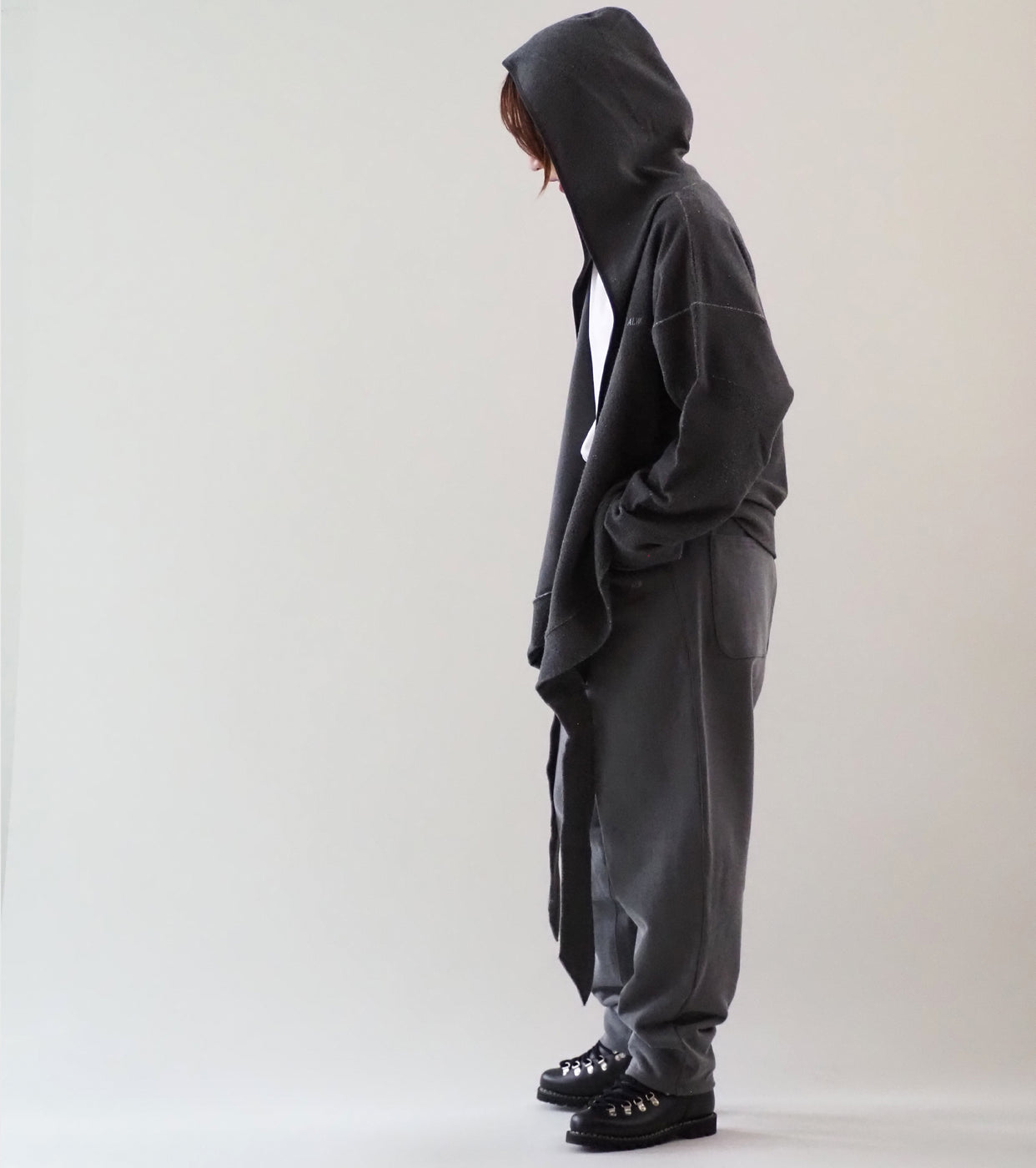 ALWEL Wrap Hoodie, Charcoal Grey