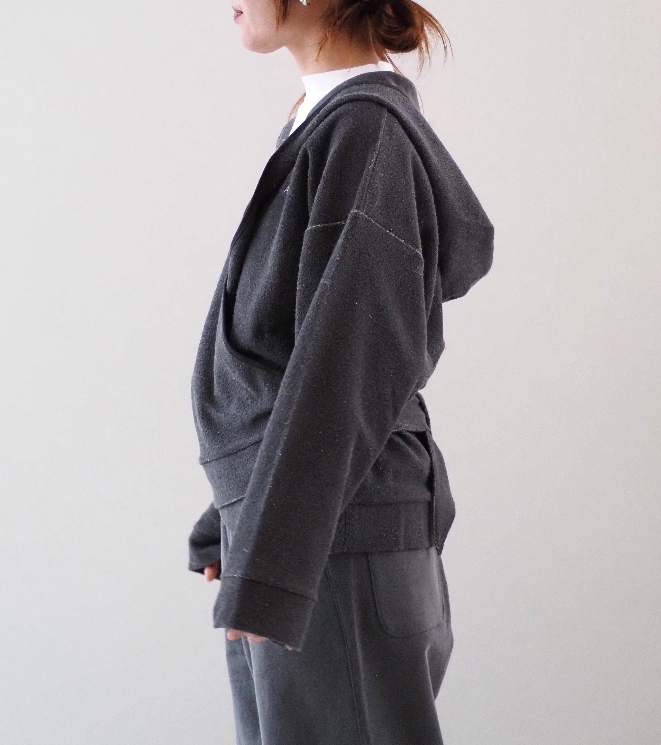 ALWEL Wrap Hoodie, Charcoal Grey